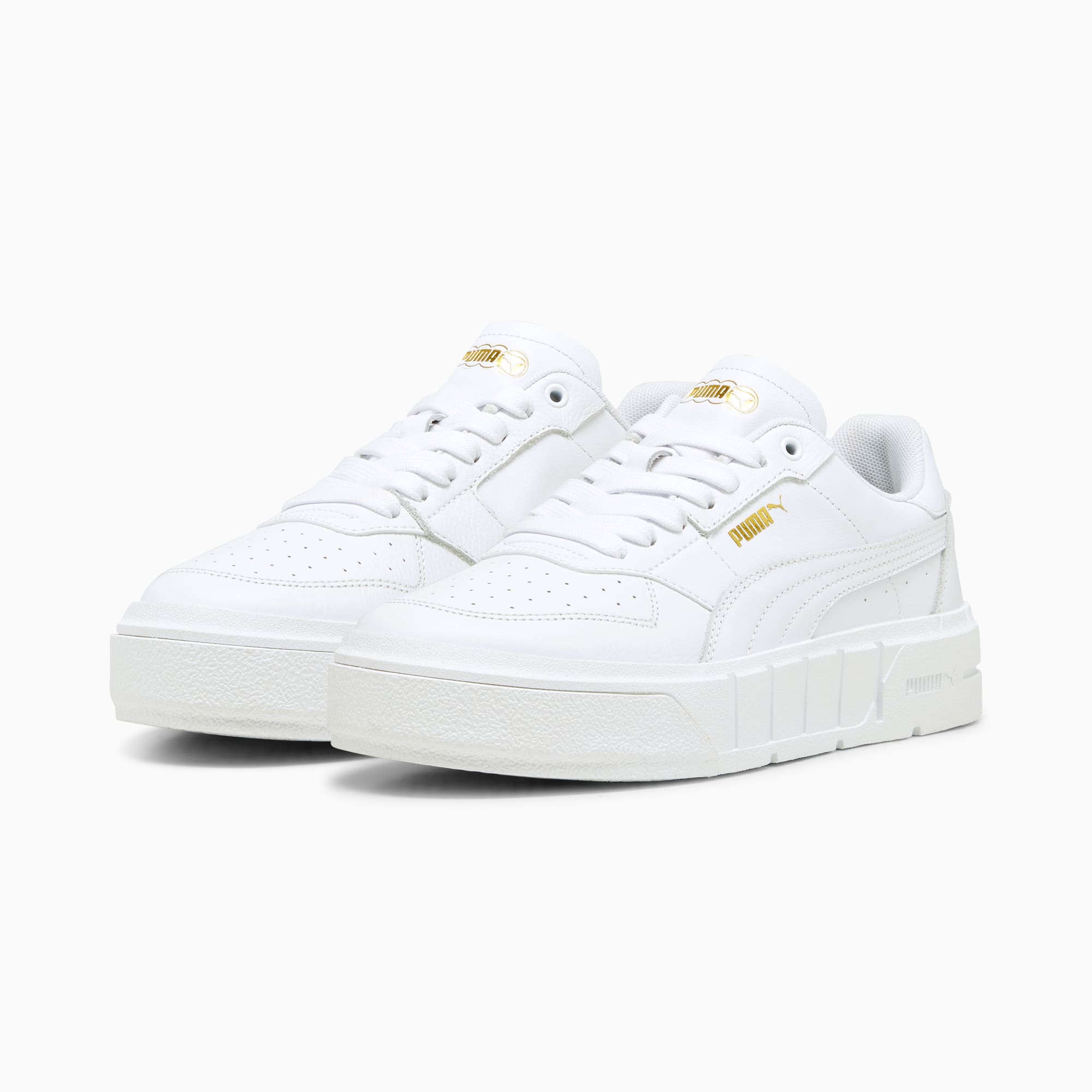 PUMA Cali Court Leren Damessneakers, Wit