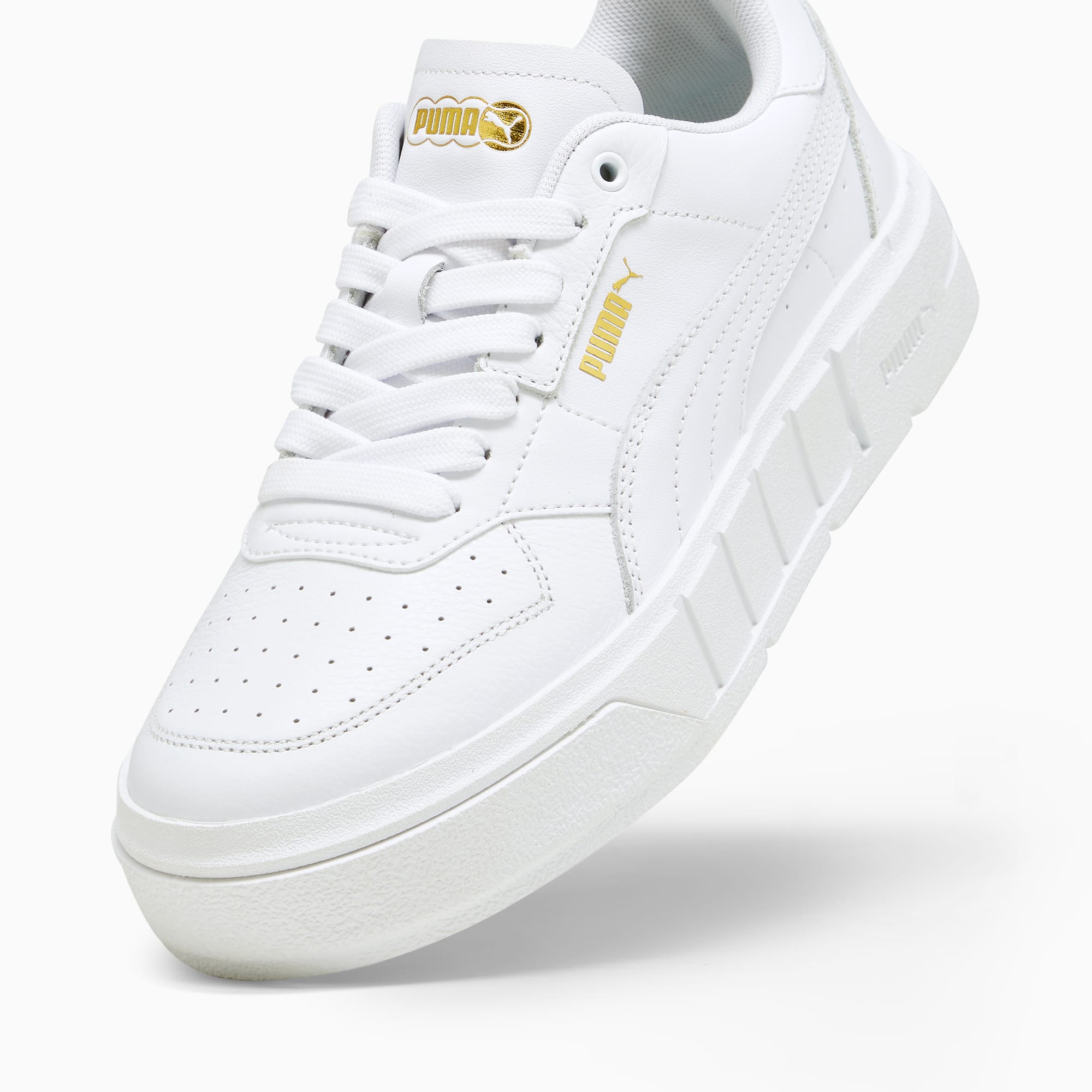 PUMA Cali Court Leren Damessneakers, Wit