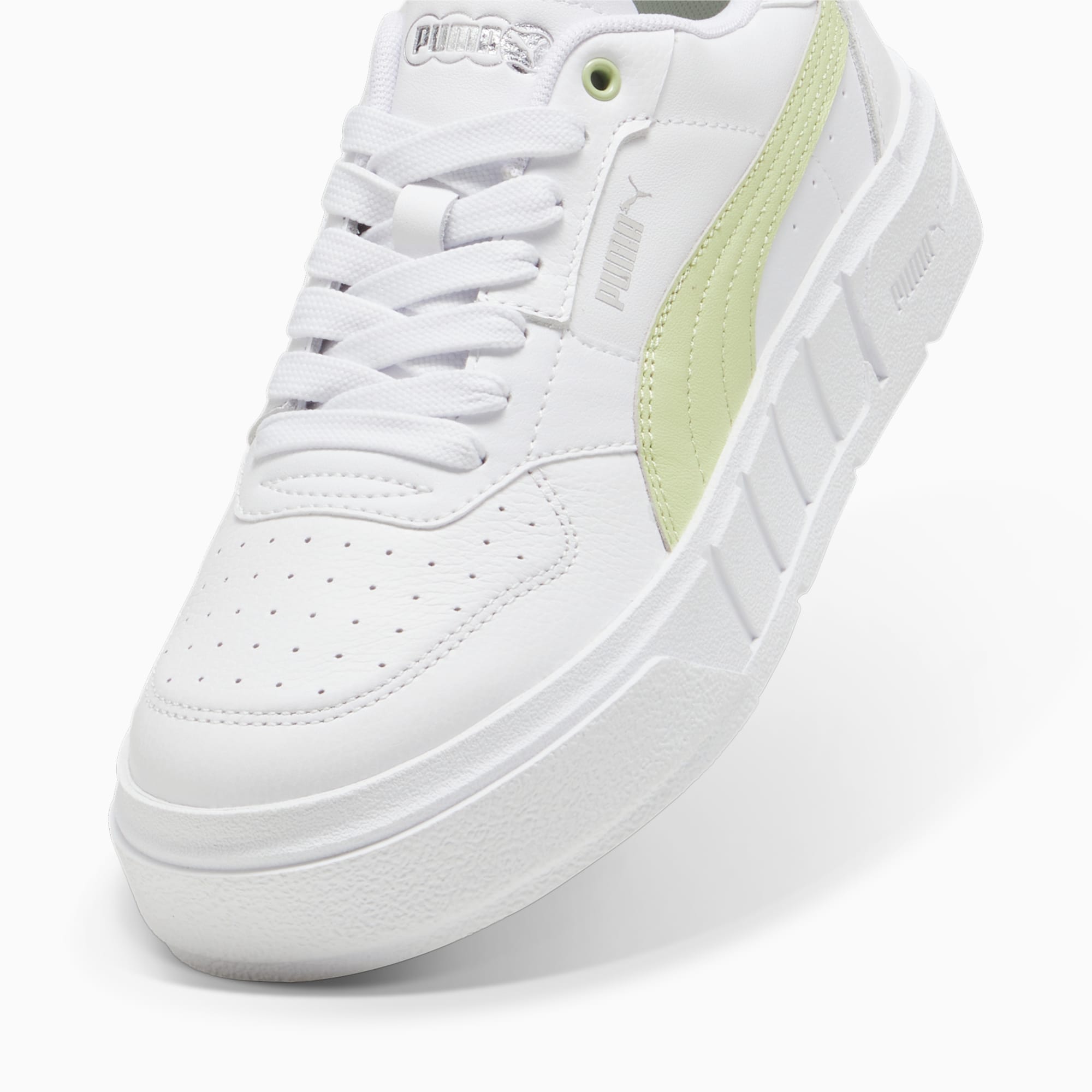 PUMA Cali Court leren damessneakers, Wit