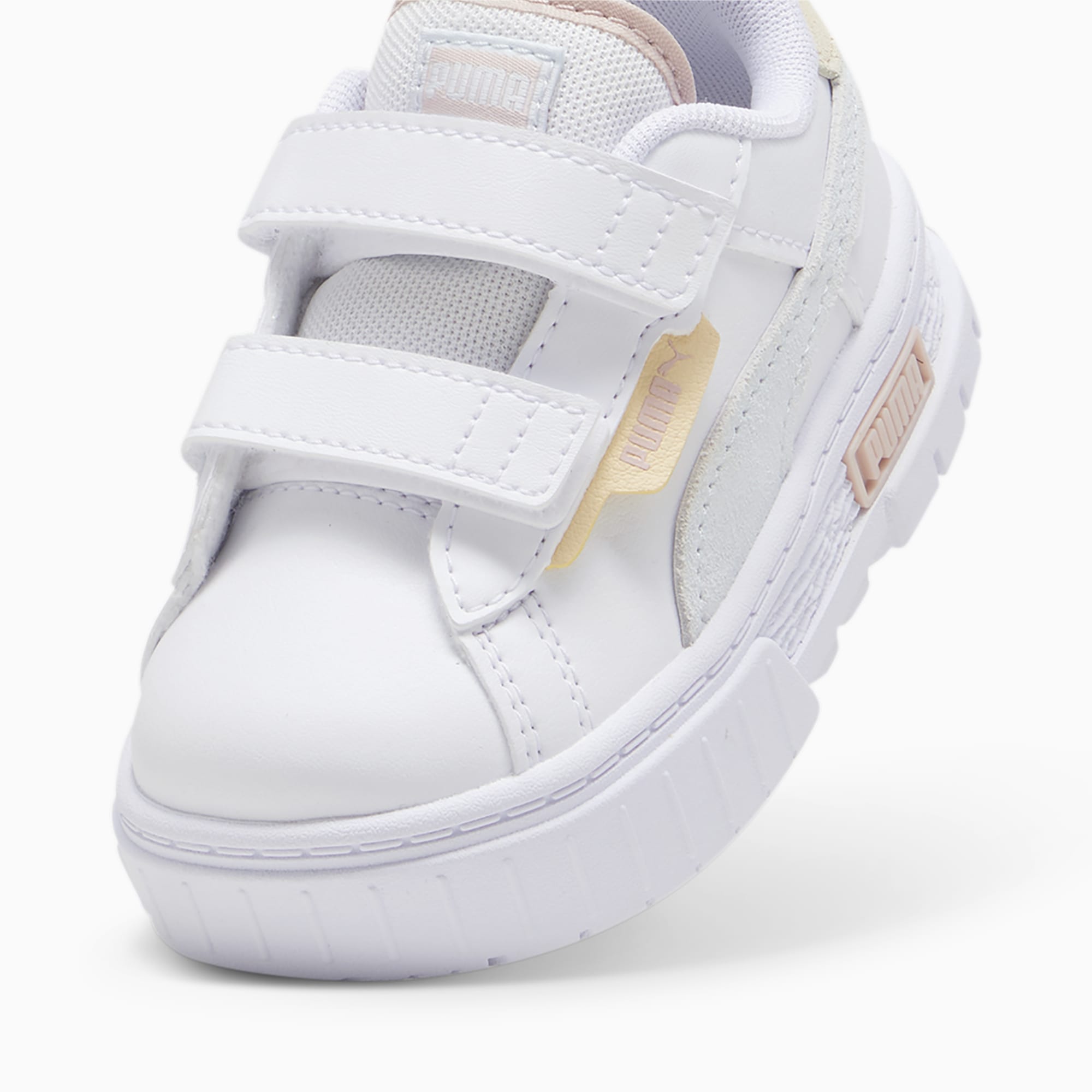 PUMA Mayze Crashed Toddlers' Sneakers, White/Dewdrop, Size 22, Shoes