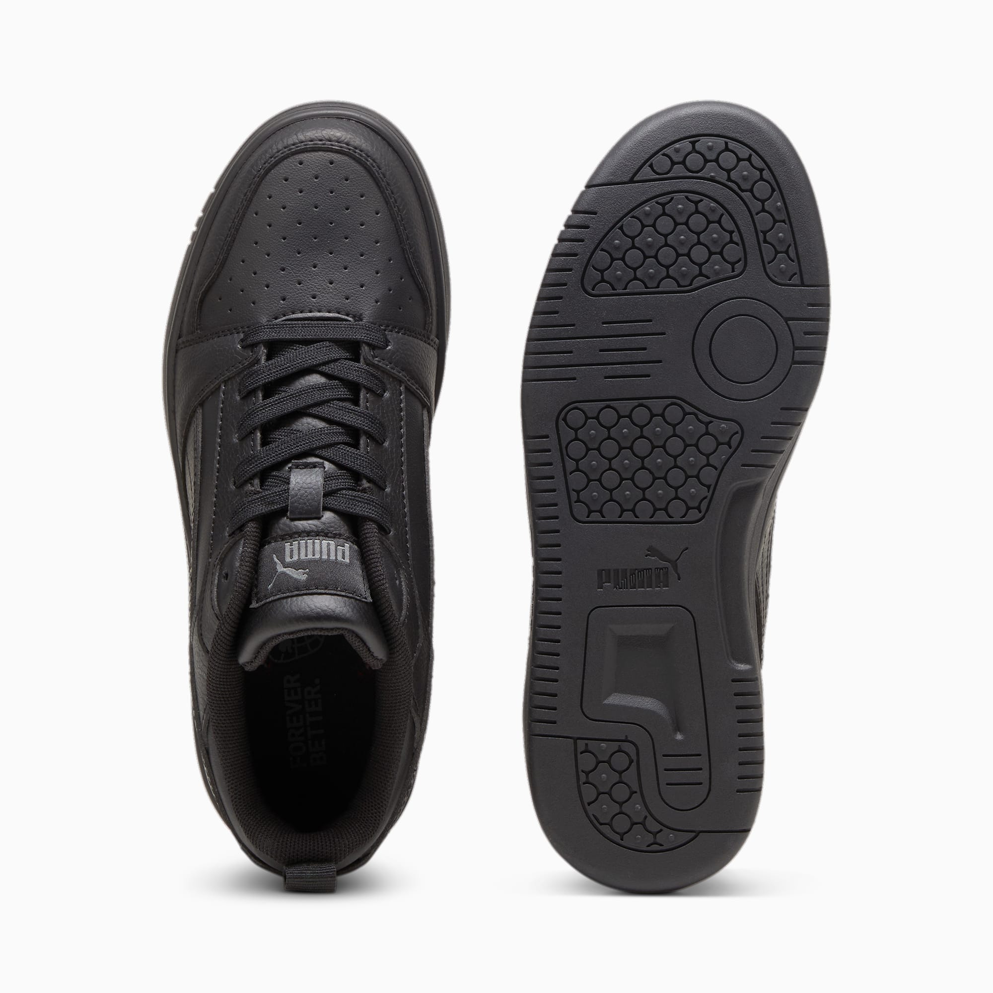 PUMA Młodzieżowe Sneakersy Rebound V6 Lo, Czarny / Szary