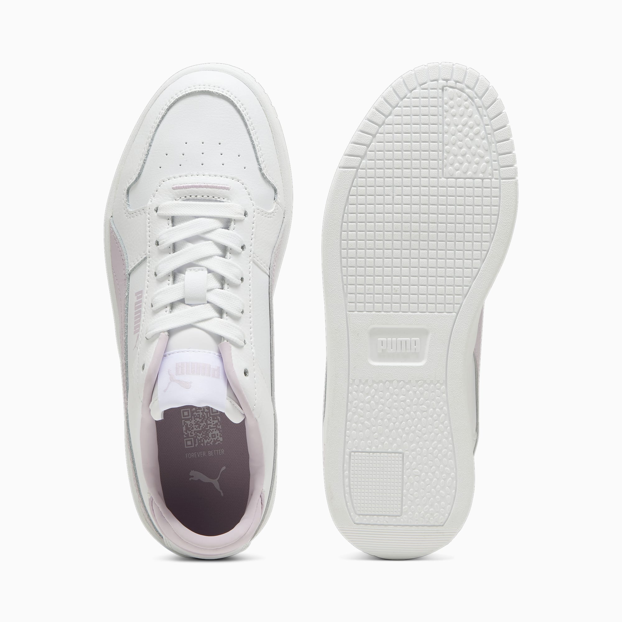 PUMA Carina Street Youth Sneakers, White/Grape Mist