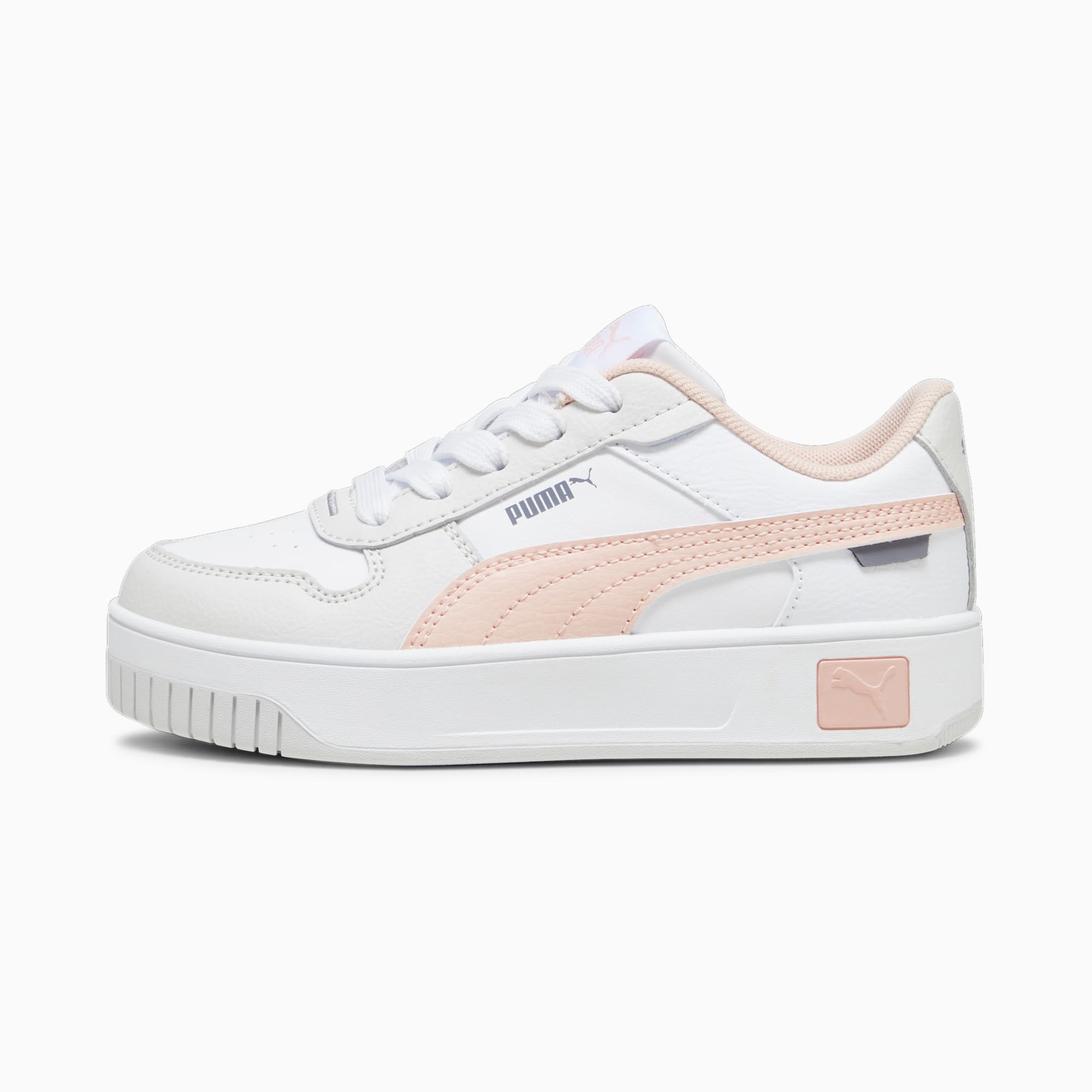 PUMA Carina Street Kids' Sneakers, White/Rose Dust/Feather Grey
