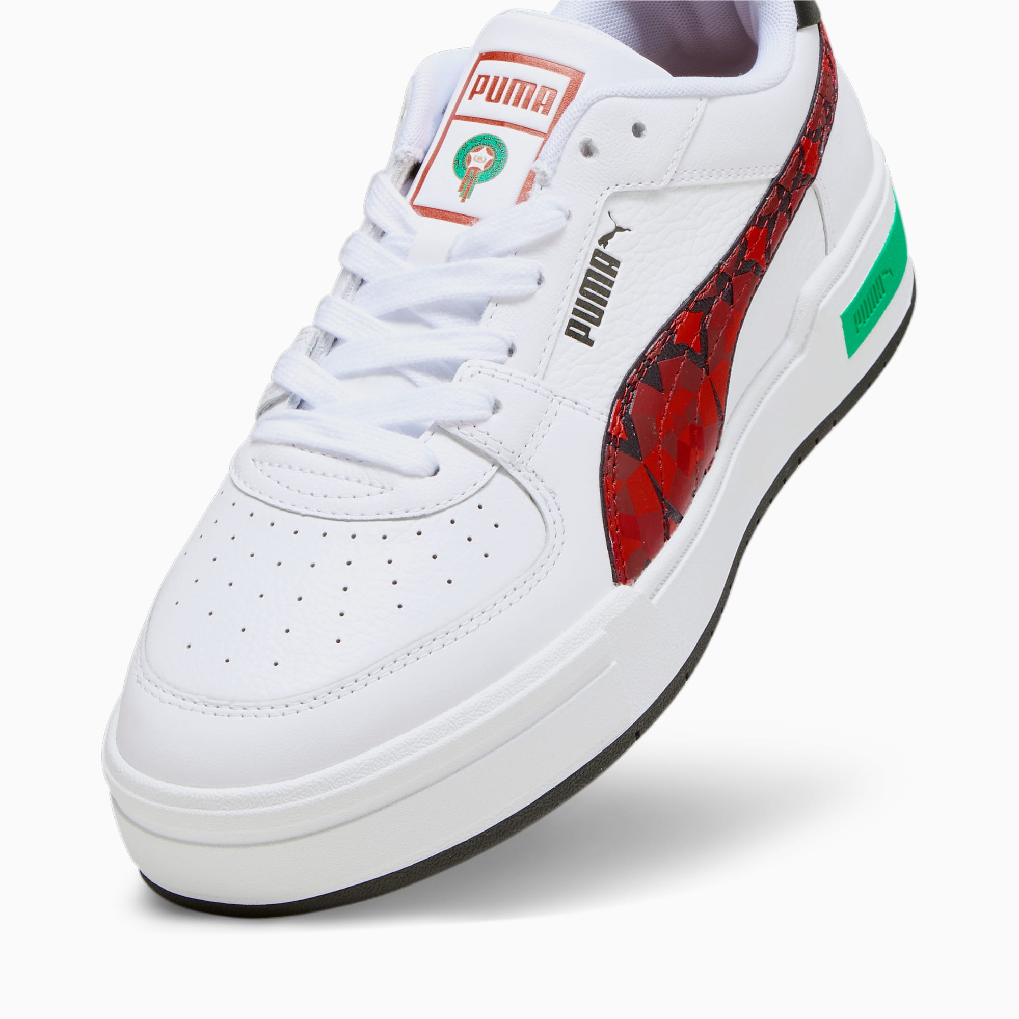 PUMA Chaussure Sneakers De Football CA Pro Maroc Pour Homme, Blanc/Rouge