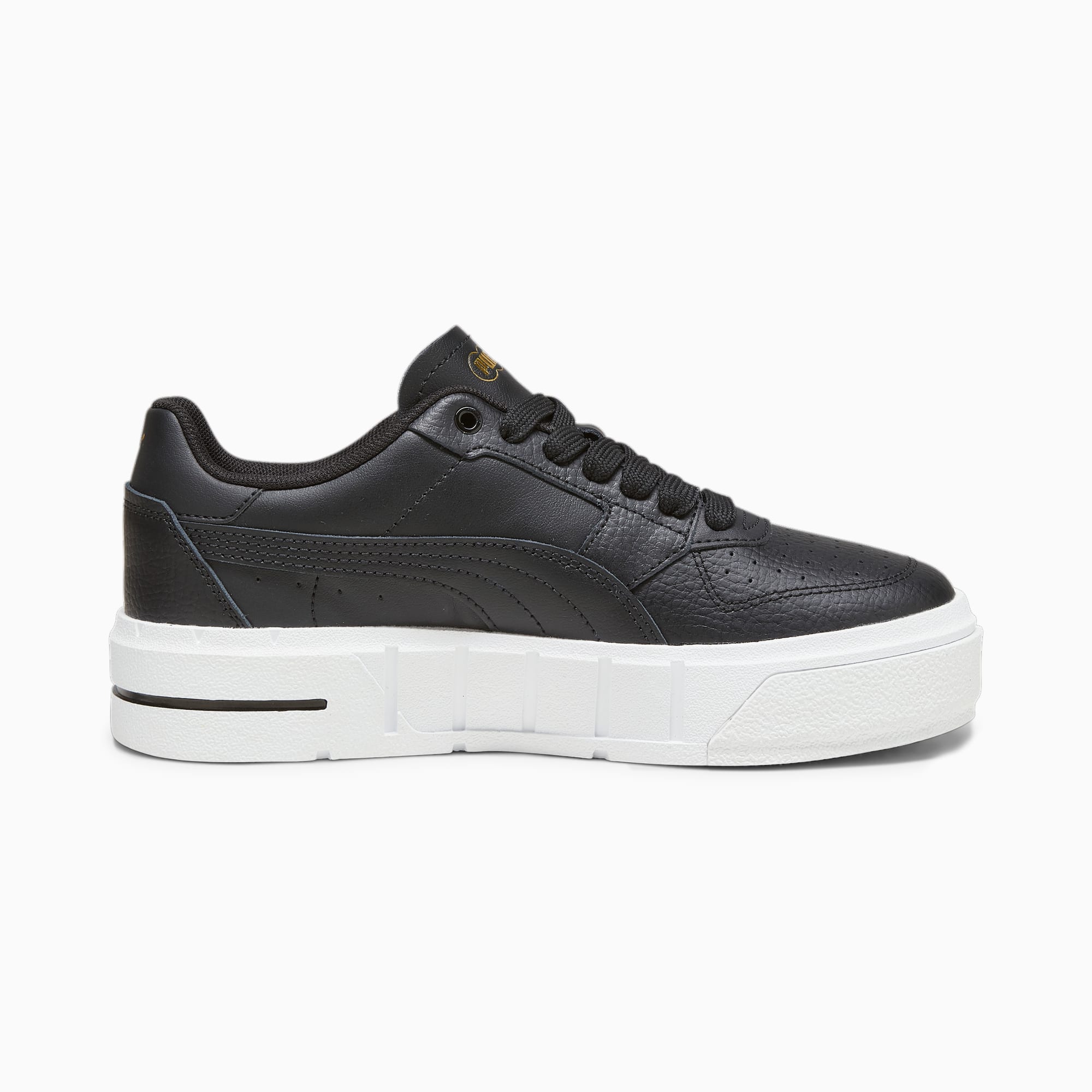 PUMA Cali Court Youth Leather Sneakers, Black/White