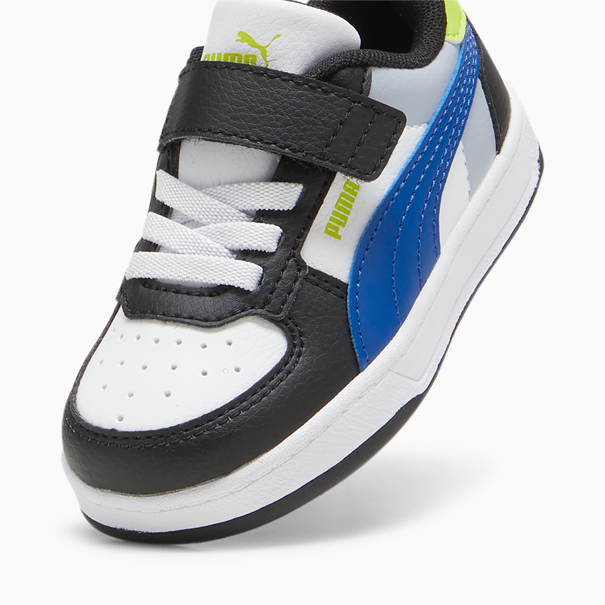PUMA Caven 2.0 Block Toddlers' Sneakers, Cobalt Glaze/Grey Fog/Lime Pow, Size 19, Shoes
