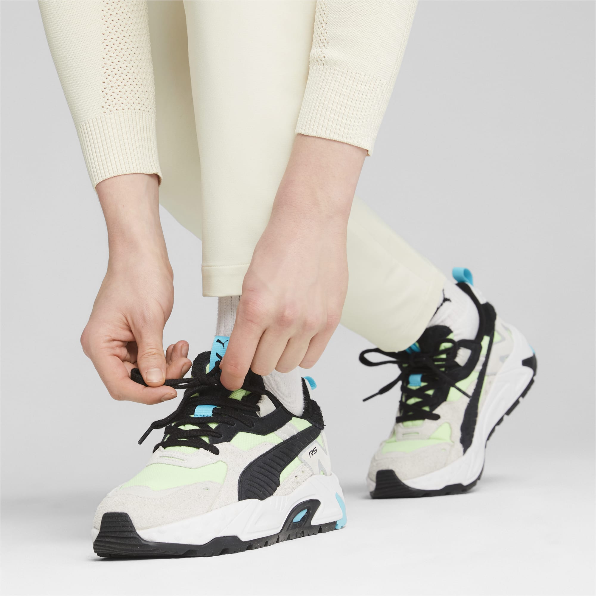 Women's PUMA Rs-Trck New Horizon Sneakers, Speed Green/Black