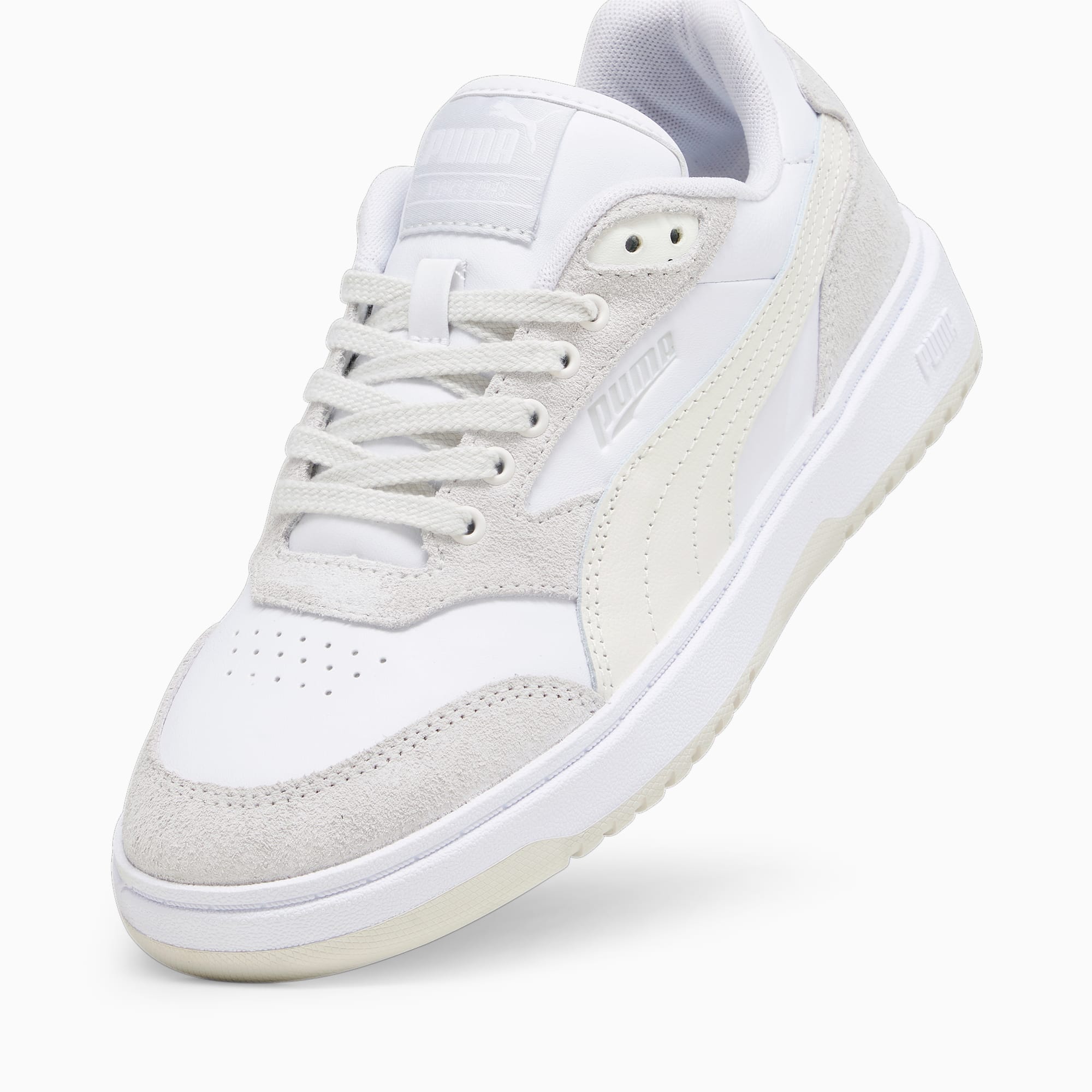 PUMA Doublecourt Women's Sneakers, Feather Grey/White