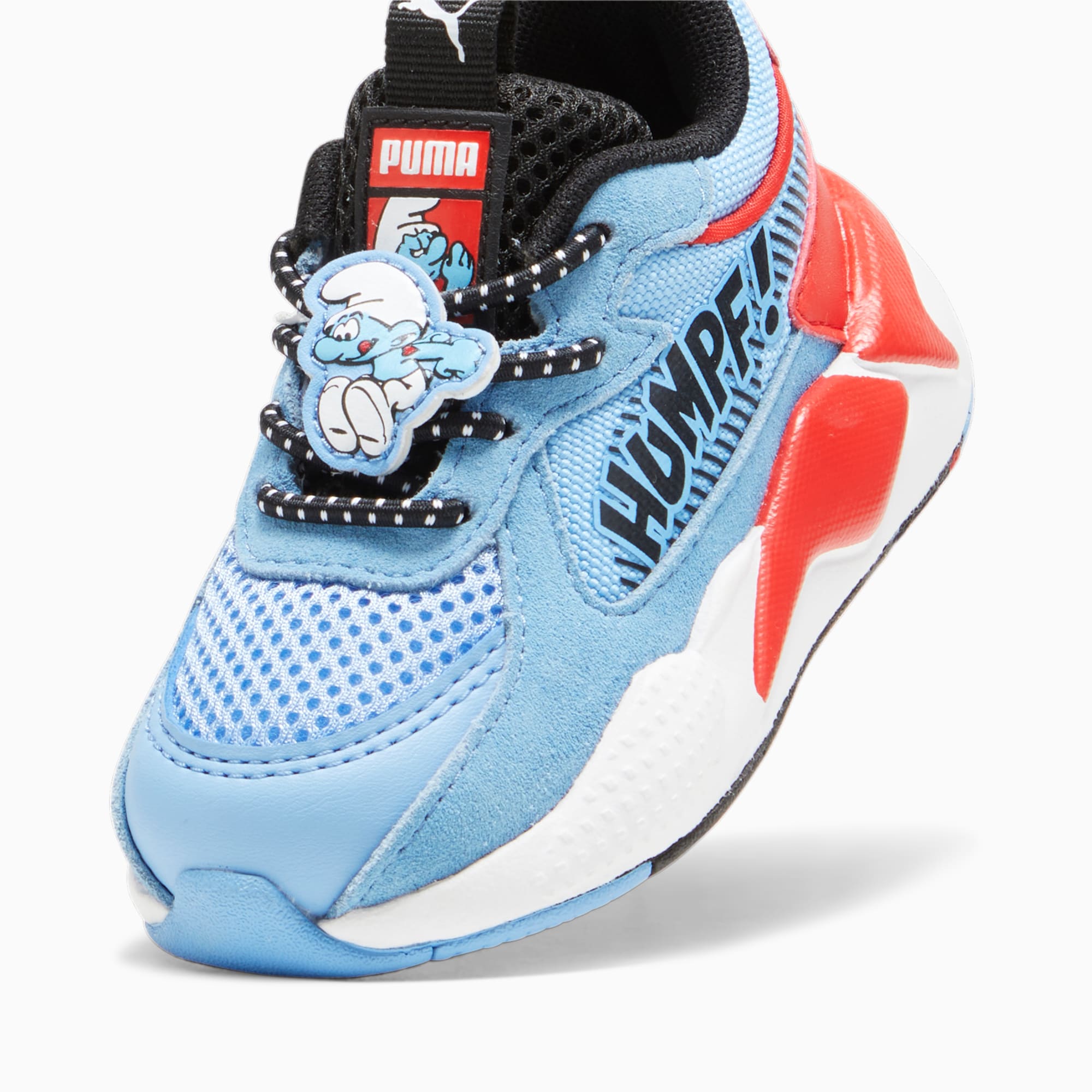 PUMA X The Smurfs Rs-x Toddlers' Sneakers, Light Blue/Red, Size 19, Shoes