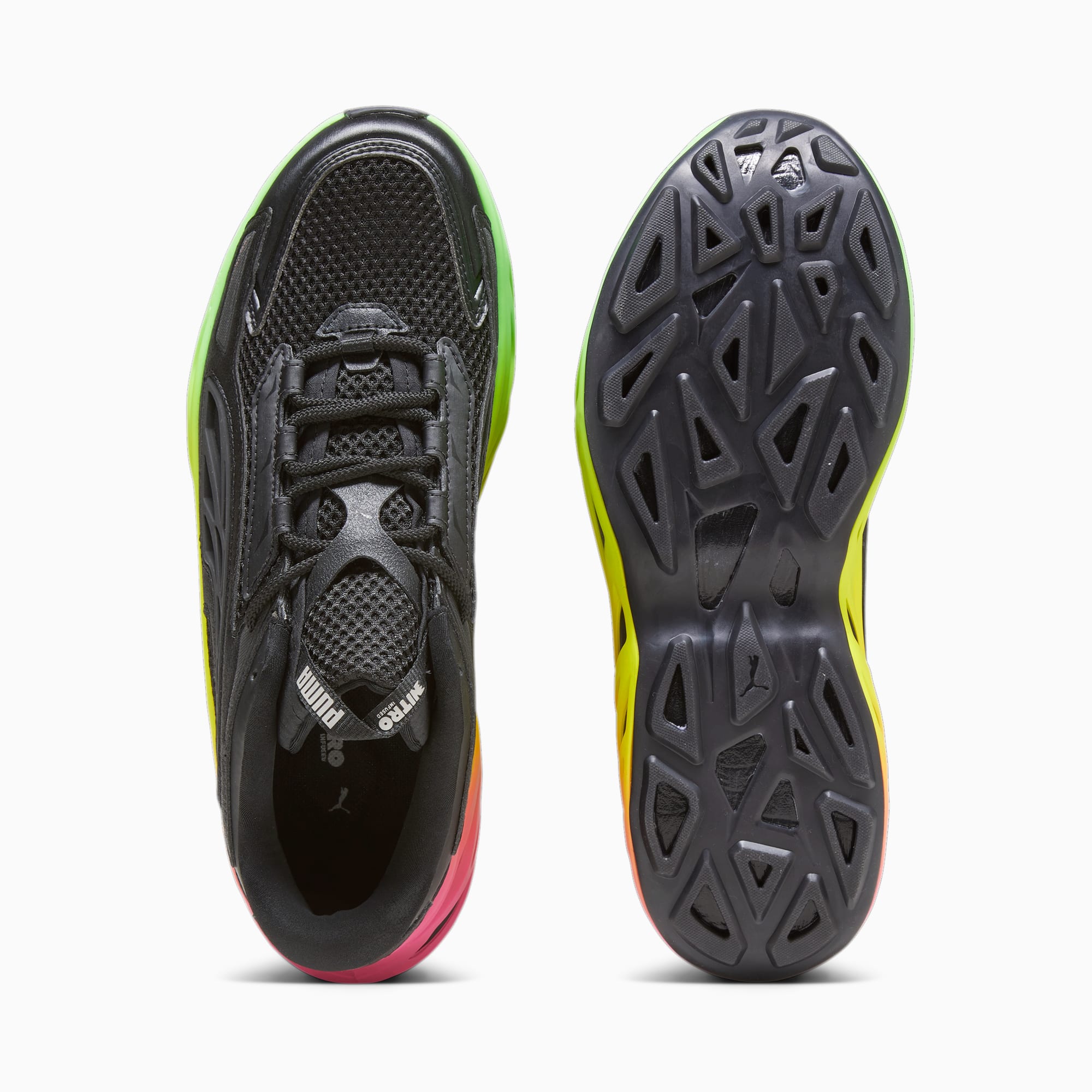 Men's PUMA Exotek Base Sneakers, Black/Green Gecko, Size 35,5, Shoes