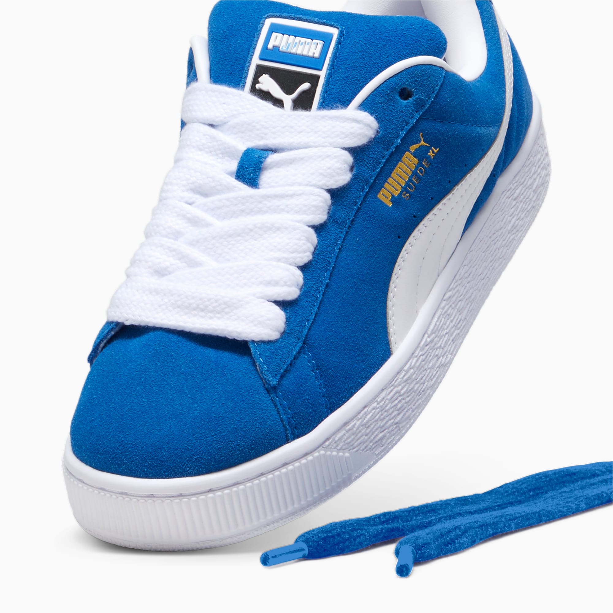 PUMA Suede XL sneakers uniseks, Wit/Blauw