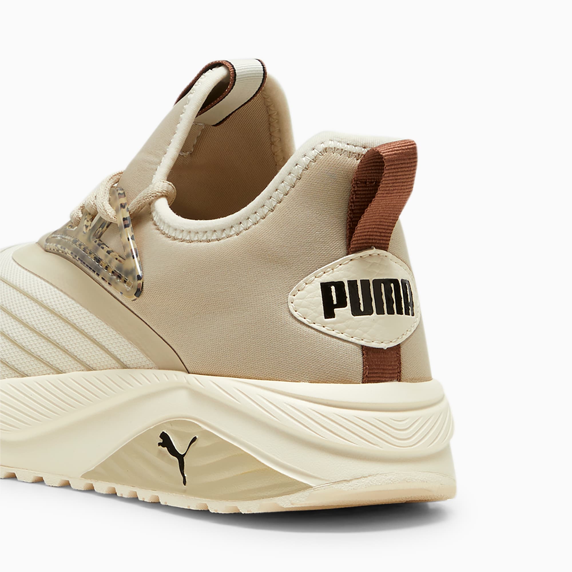 Women's PUMA Pacer Beauty I Am The Drama Sneakers, Putty/Sugared Almond/Brown Mushroom