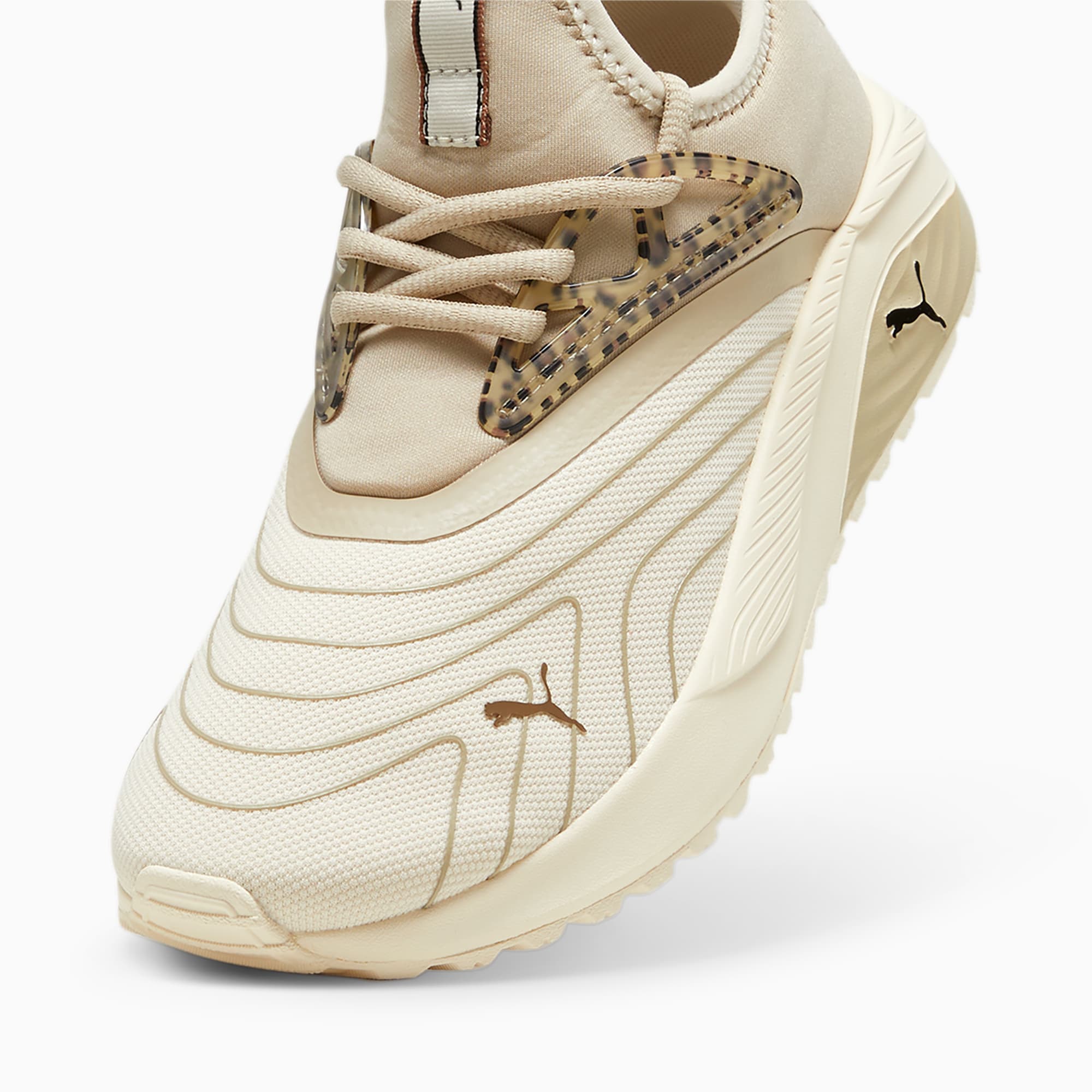 Women's PUMA Pacer Beauty I Am The Drama Sneakers, Putty/Sugared Almond/Brown Mushroom