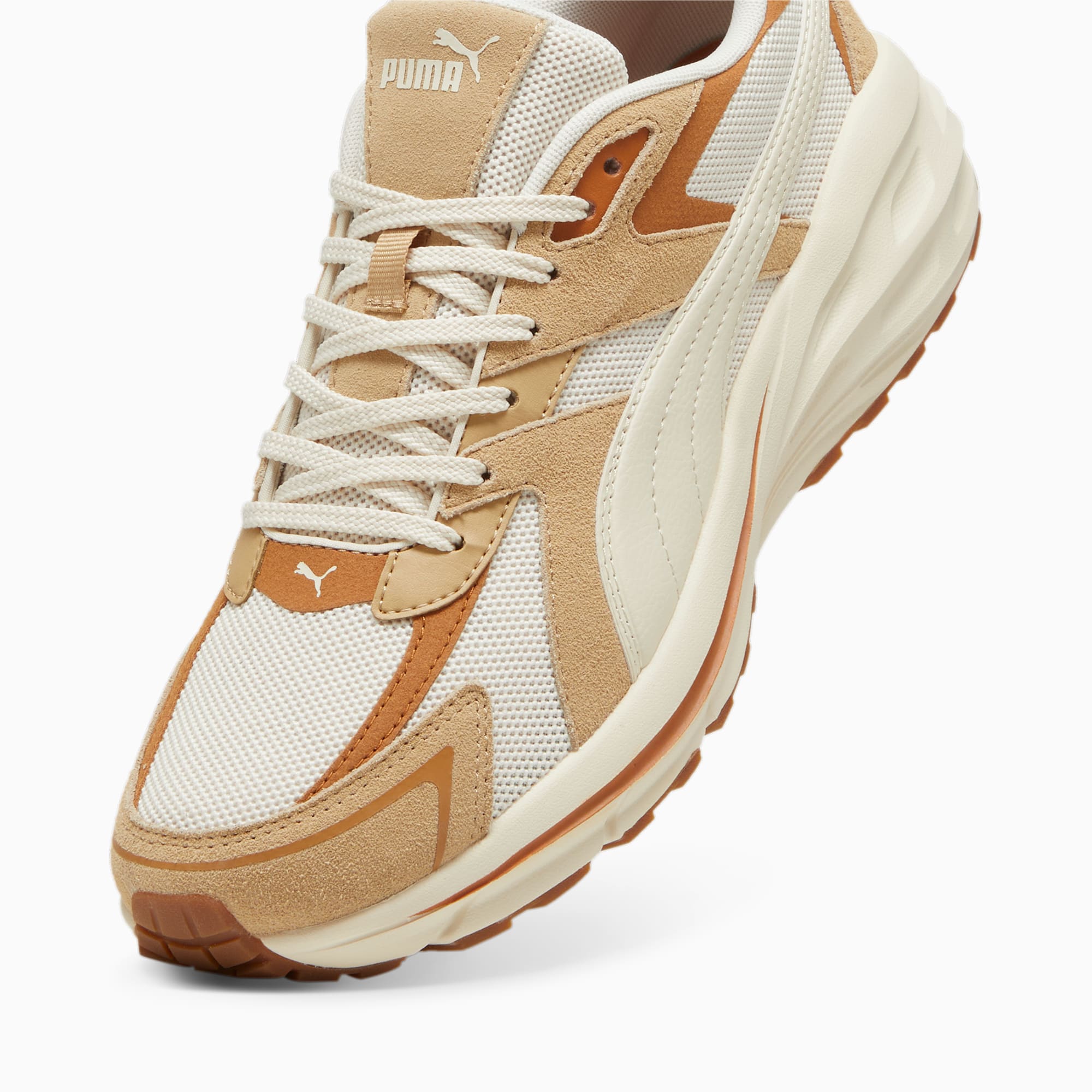 PUMA Hypnotic LS sneakers voor Dames, Sand Dune-Alpine Snow-Caramel Latte