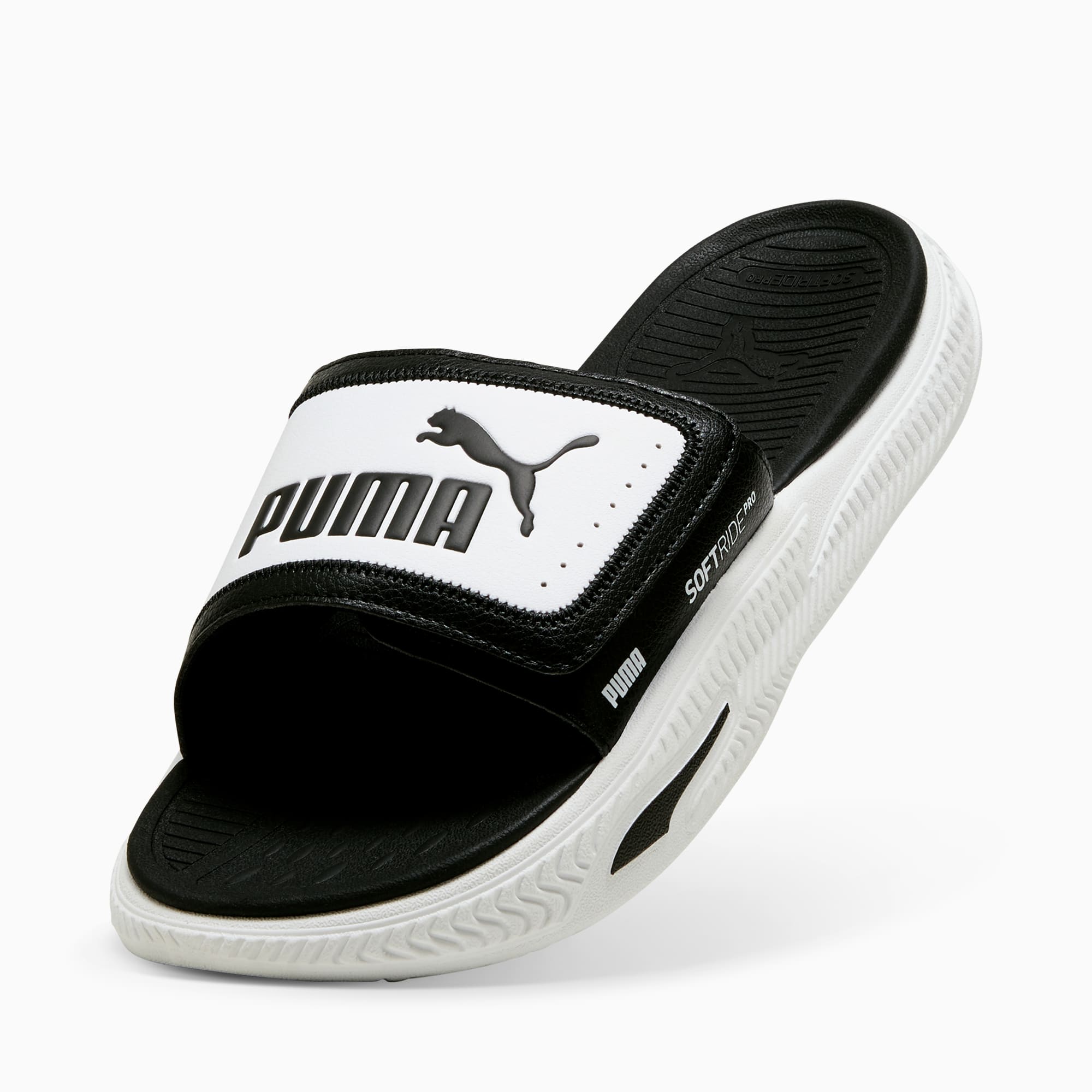 PUMA SoftridePro 24 V badslippers, Wit/Zwart