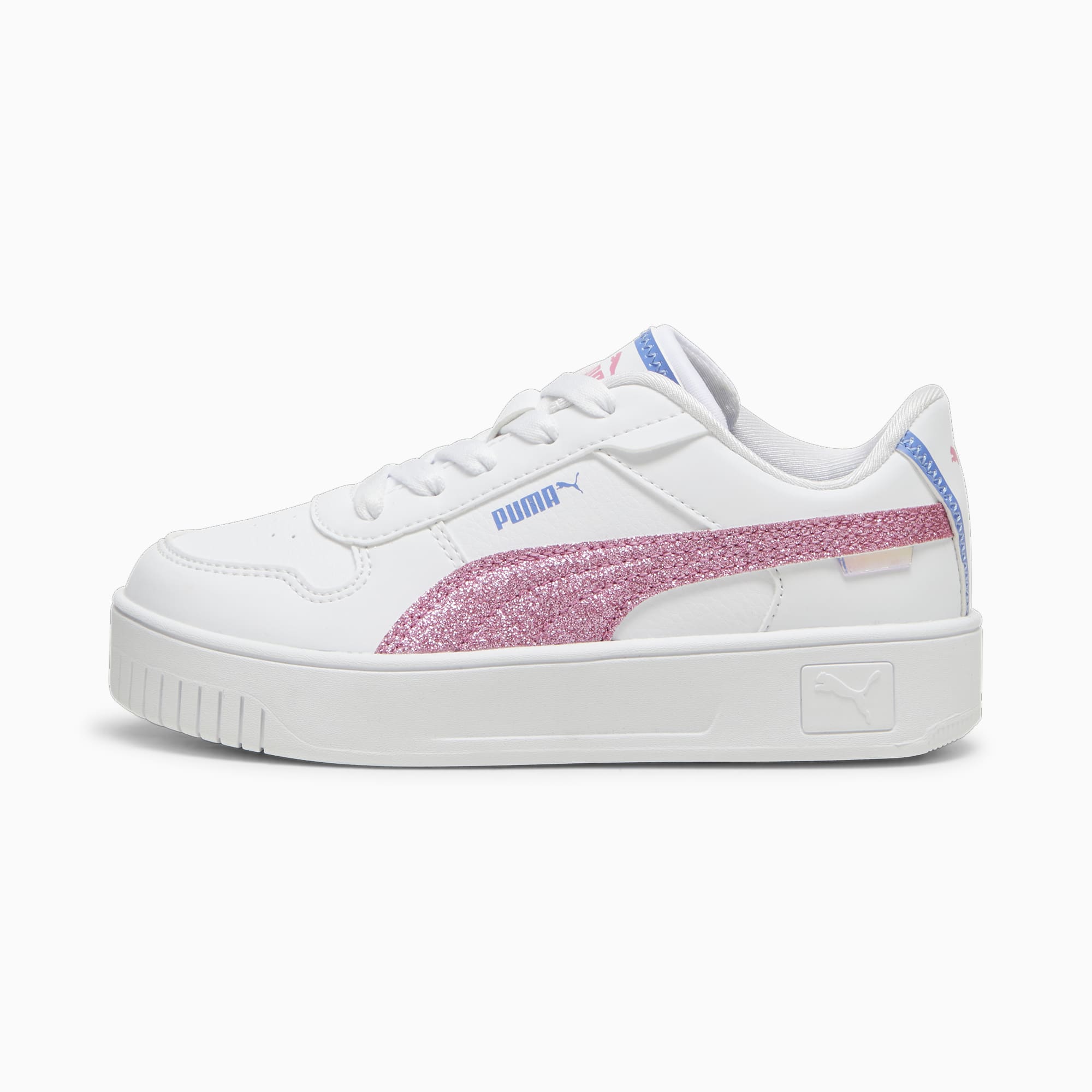 PUMA Carina Street Deep Dive Kids' Sneakers, White/Fast Pink/Blue Skies, Size 27,5, Shoes