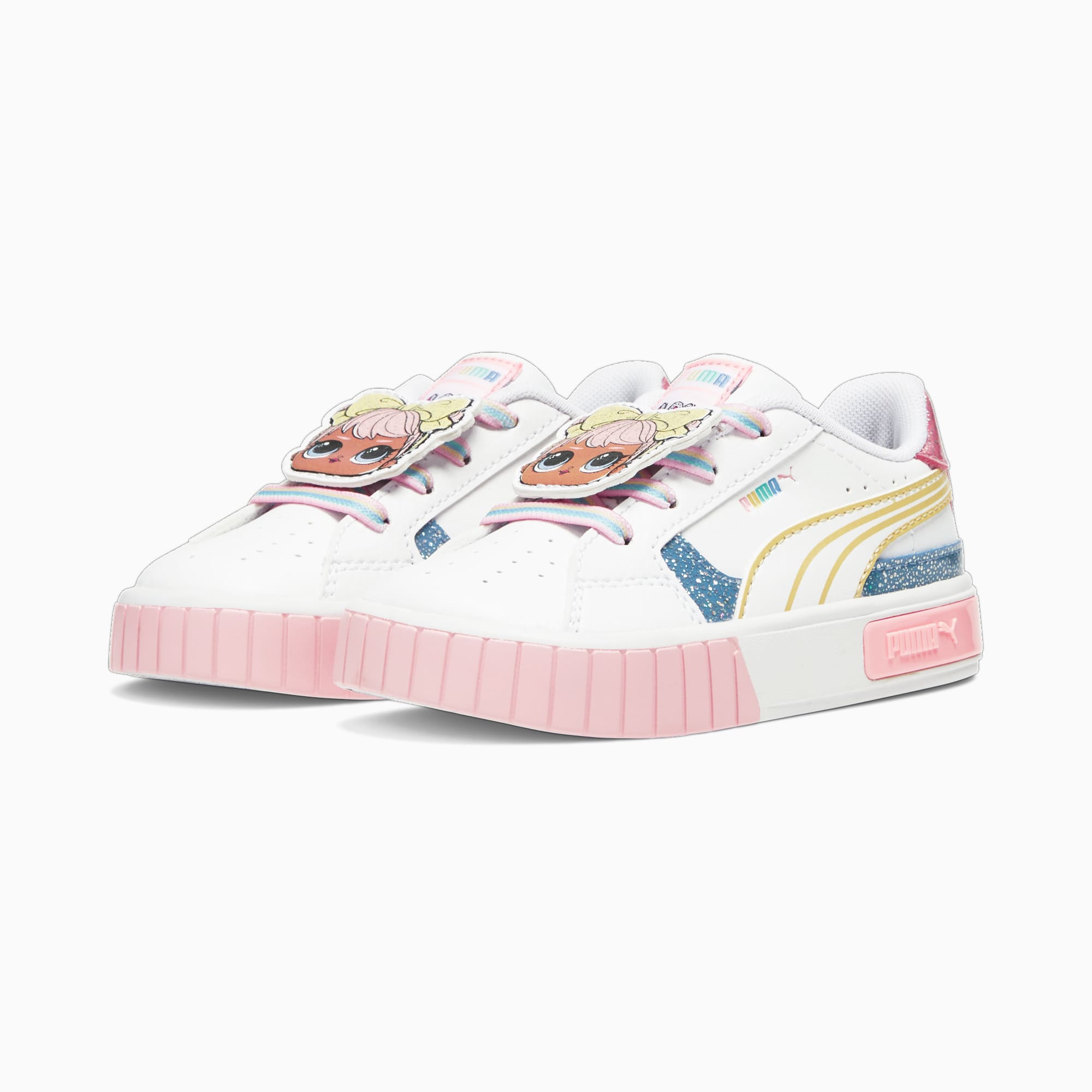 PUMA X Lol Surprise Cali Star Toddlers' Sneakers, White/Flaxen/Racing Blue