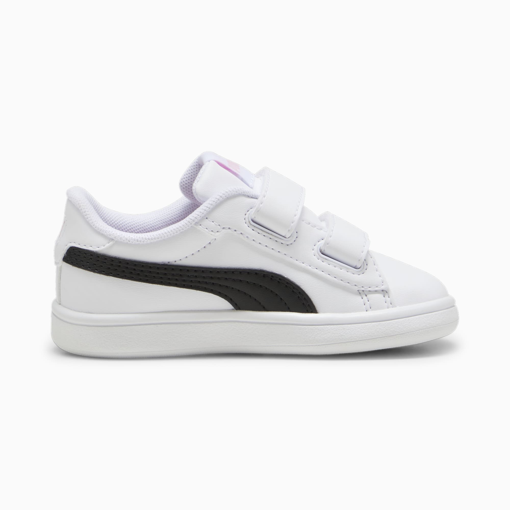 PUMA Smash 3.0 Dance Party Toddlers' Sneakers, White/Black/Pink Lilac, Size 19, Shoes