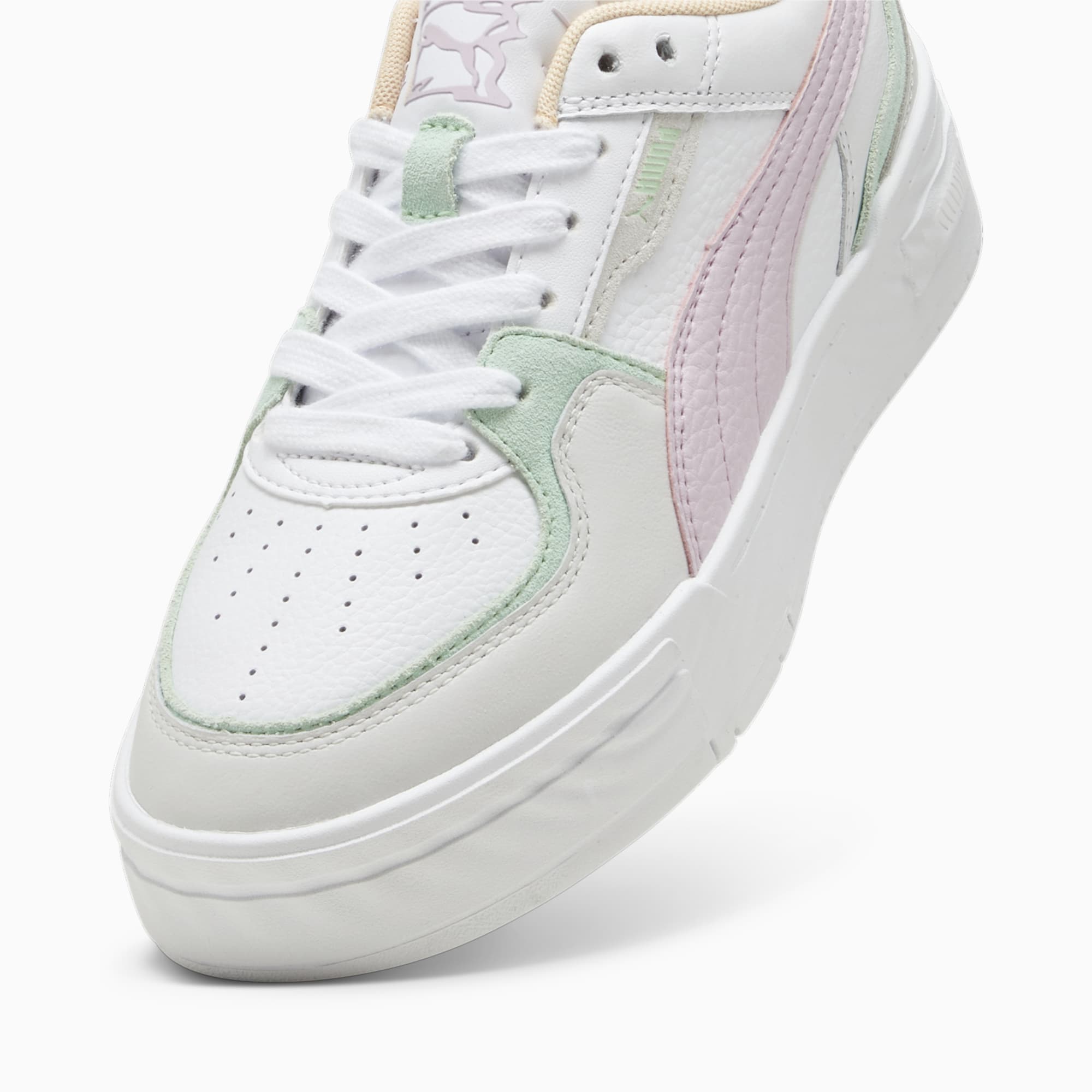 Women's PUMA Ca Pro Ripple Earth Sneakers, White/Fresh Mint/Grape Mist