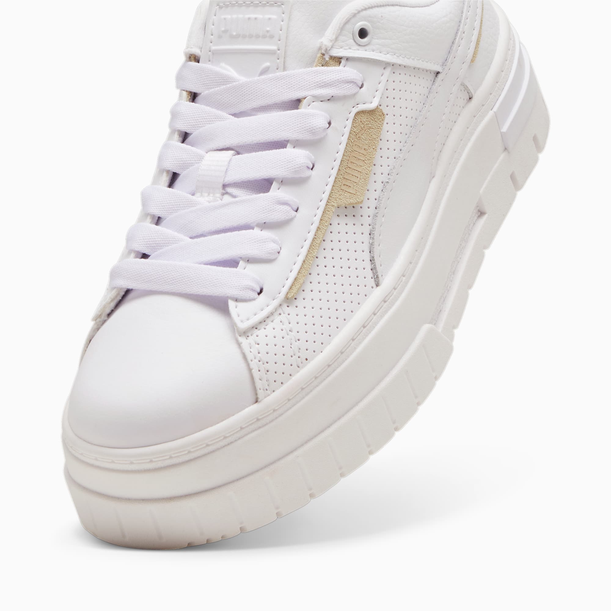 PUMA Mayze Crashed Leather Sneakers, Wit/Aucun