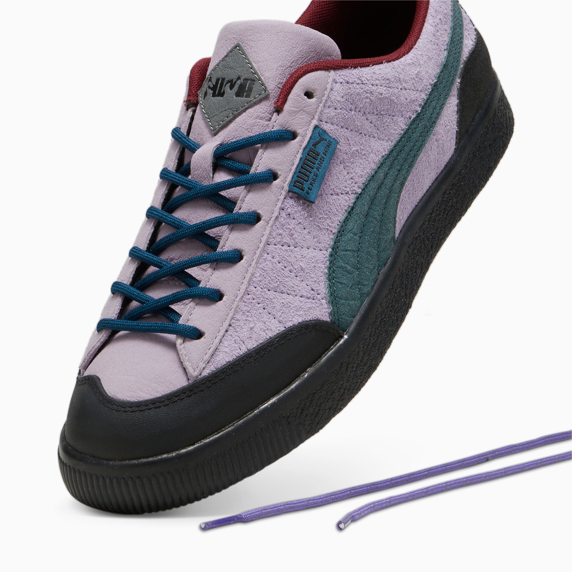 Women's PUMA X Perks And Mini Clyde Sneakers, Lavender Shock/Ocean Tropic, Size 35,5, Shoes