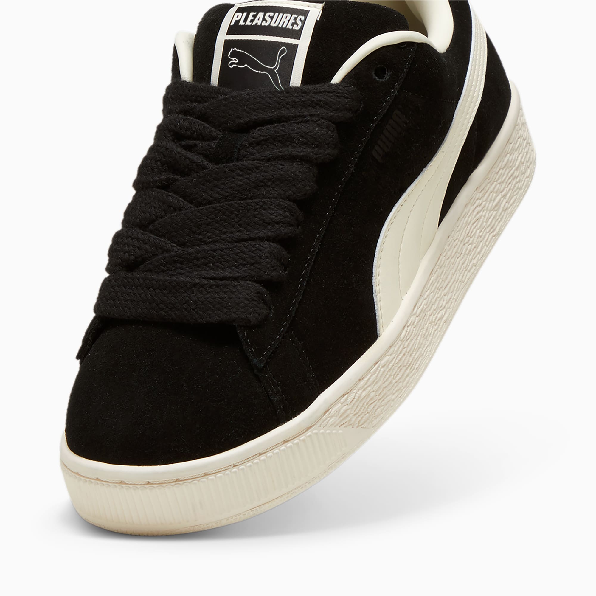 Women's PUMA X Pleasures Suede Xl Sneakers, Black/Frosted Ivory, Size 39, Shoes