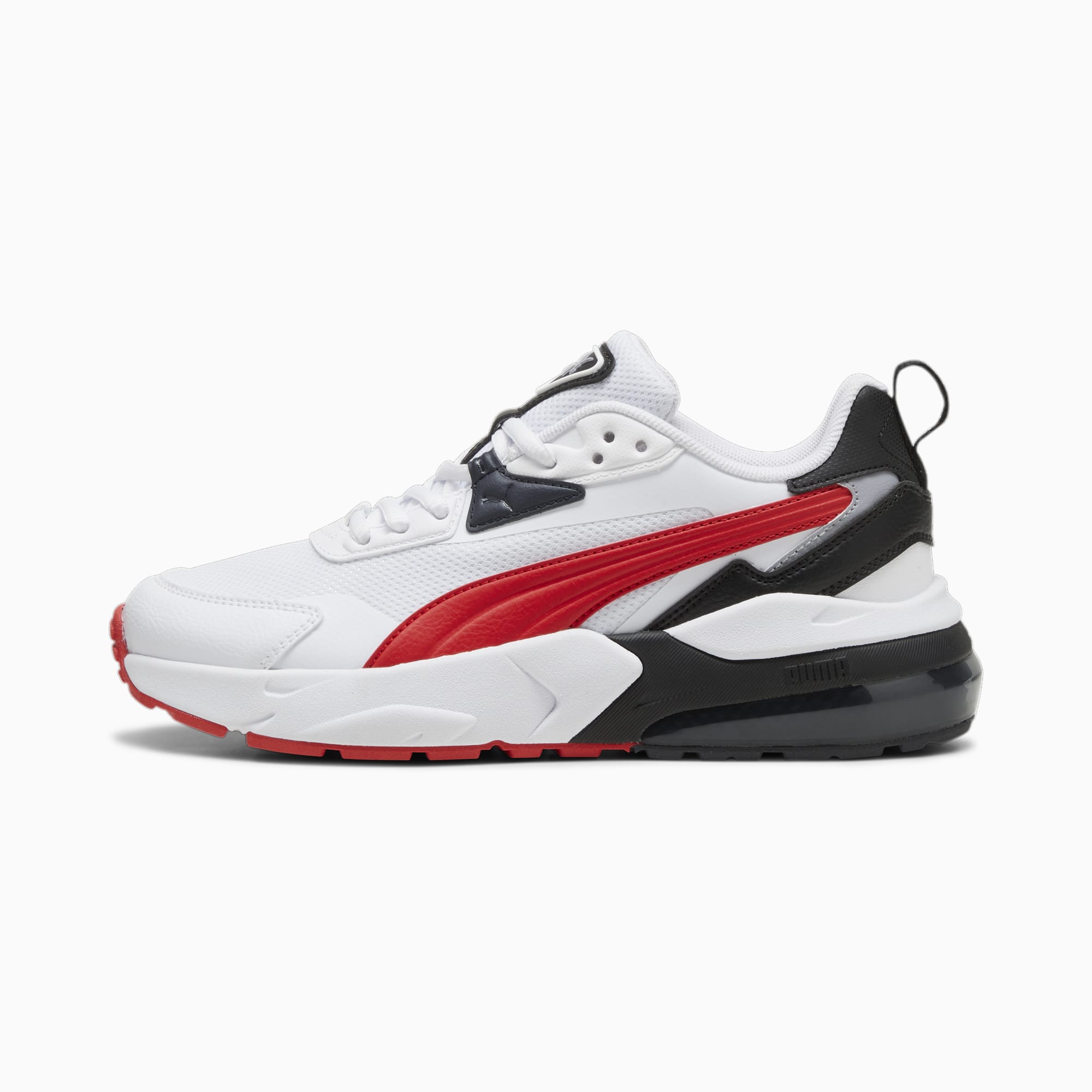 PUMA Vis2K Youth Sneakers, White/For All Time Red/Black, Size 35,5, Shoes