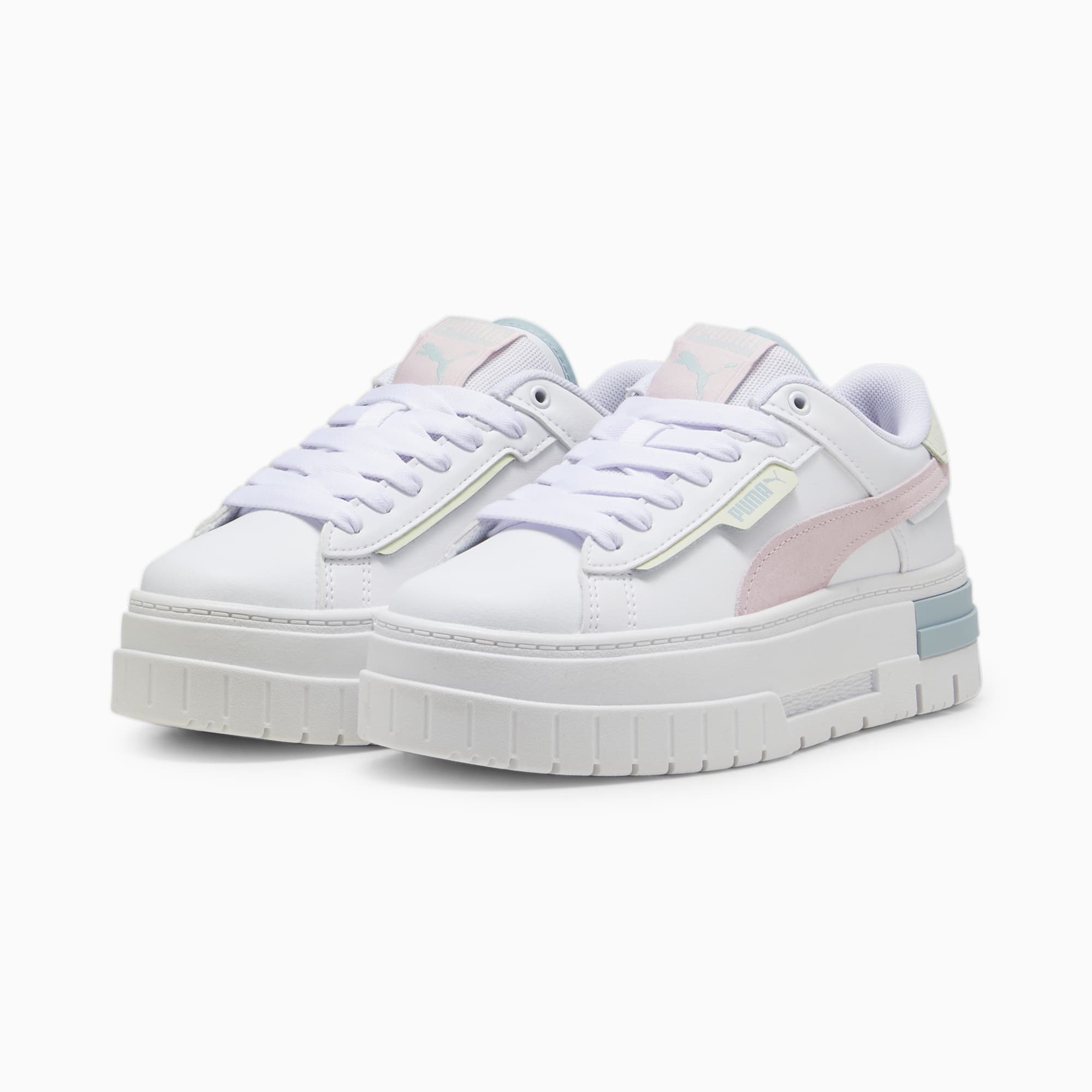 PUMA Mayze Crashed Youth Sneakers, White/Whisp Of Pink, Size 35,5, Shoes