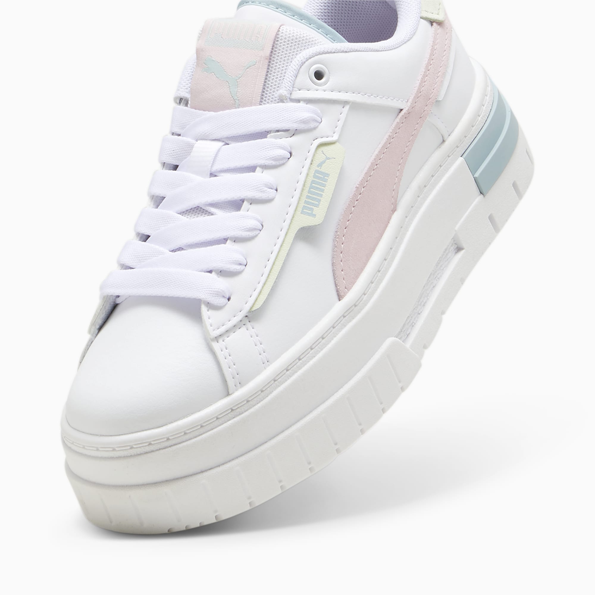 PUMA Mayze Crashed sneakers, Wit/Roze