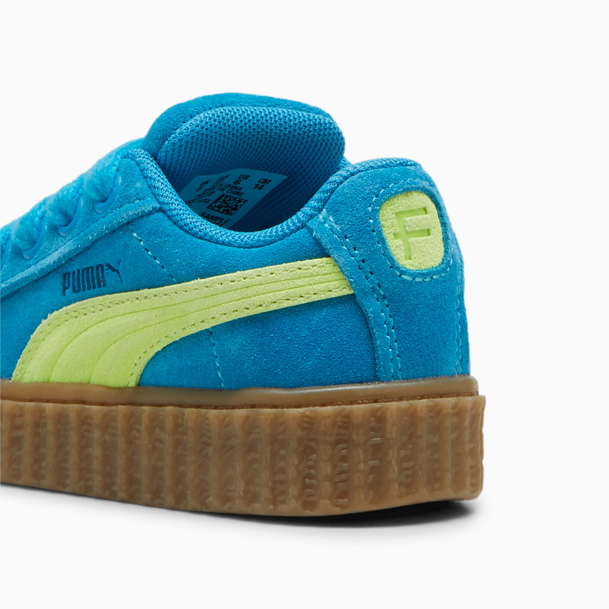 Fenty X PUMA Creeper Phatty Unisex Toddler Sneakers, Speed Blue/Lime Pow/Gum, Size 19, Accessories