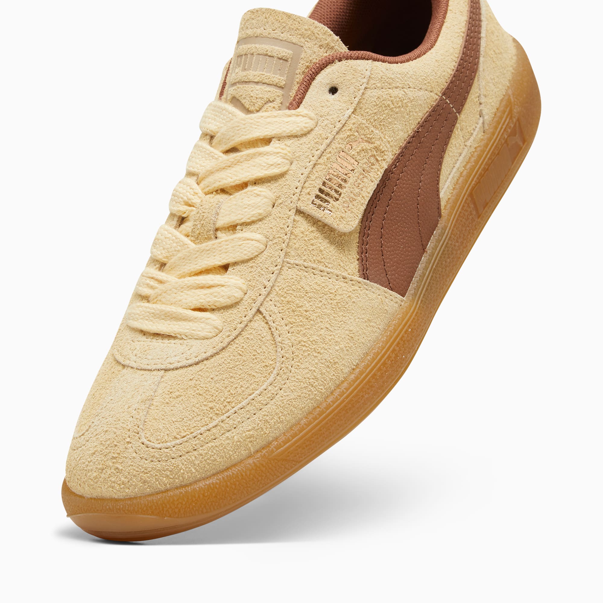 PUMA Palermo harige sneakers, Bruin