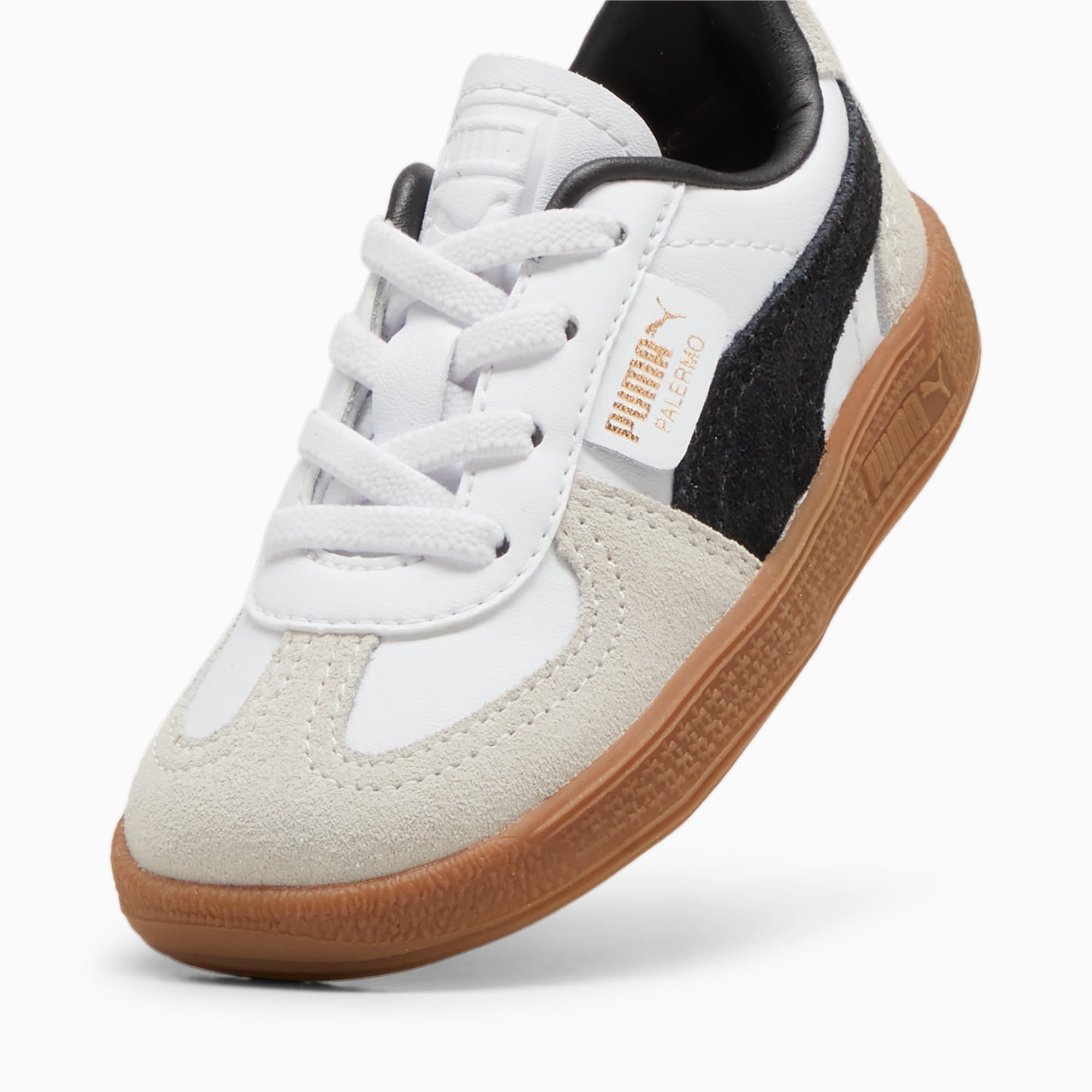 PUMA Palermo Lth Sneakers Baby Schuhe, Weiß/Grau, Größe: 21, Schuhe