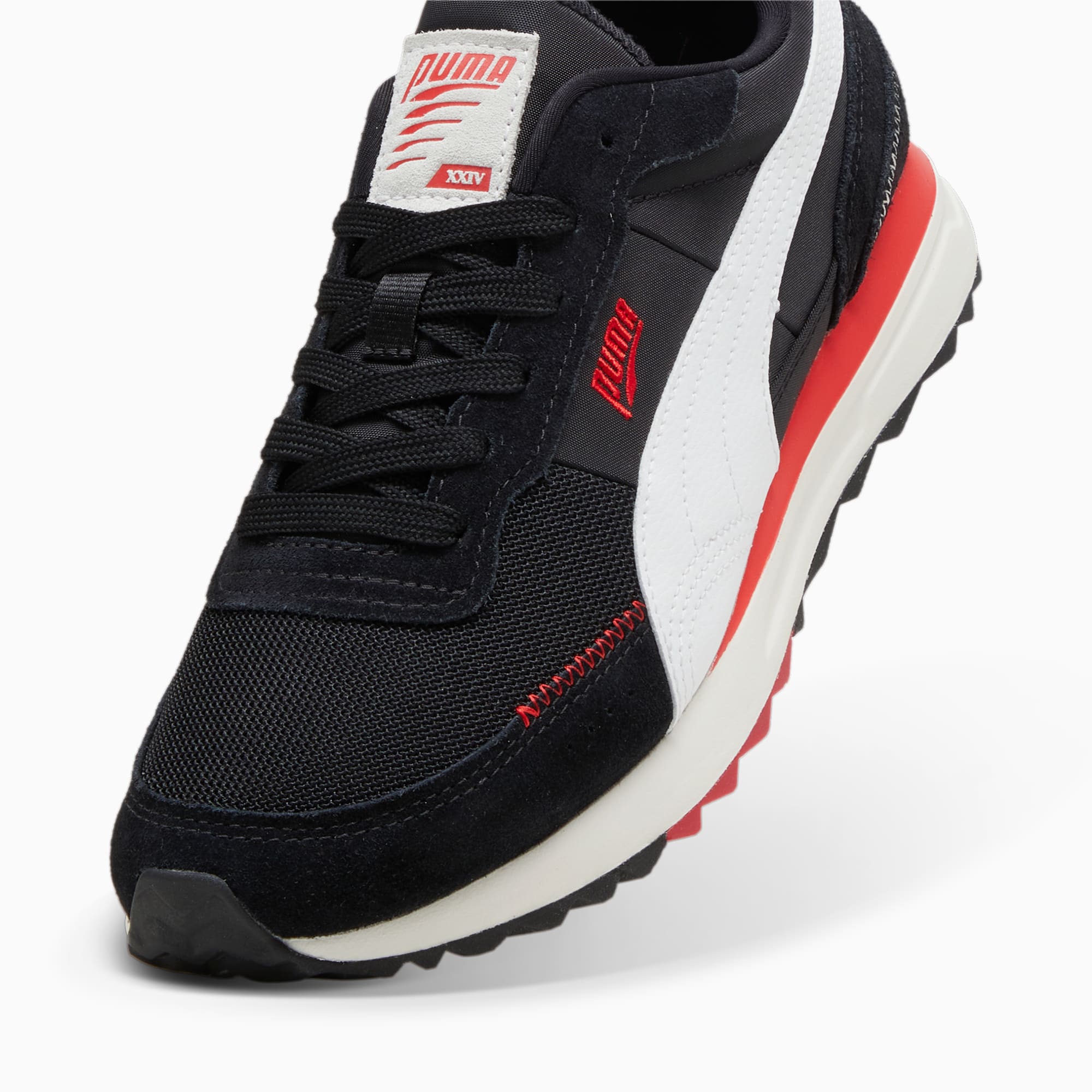 PUMA Road Rider sneakers van suÃ¨de, Rood/Zwart