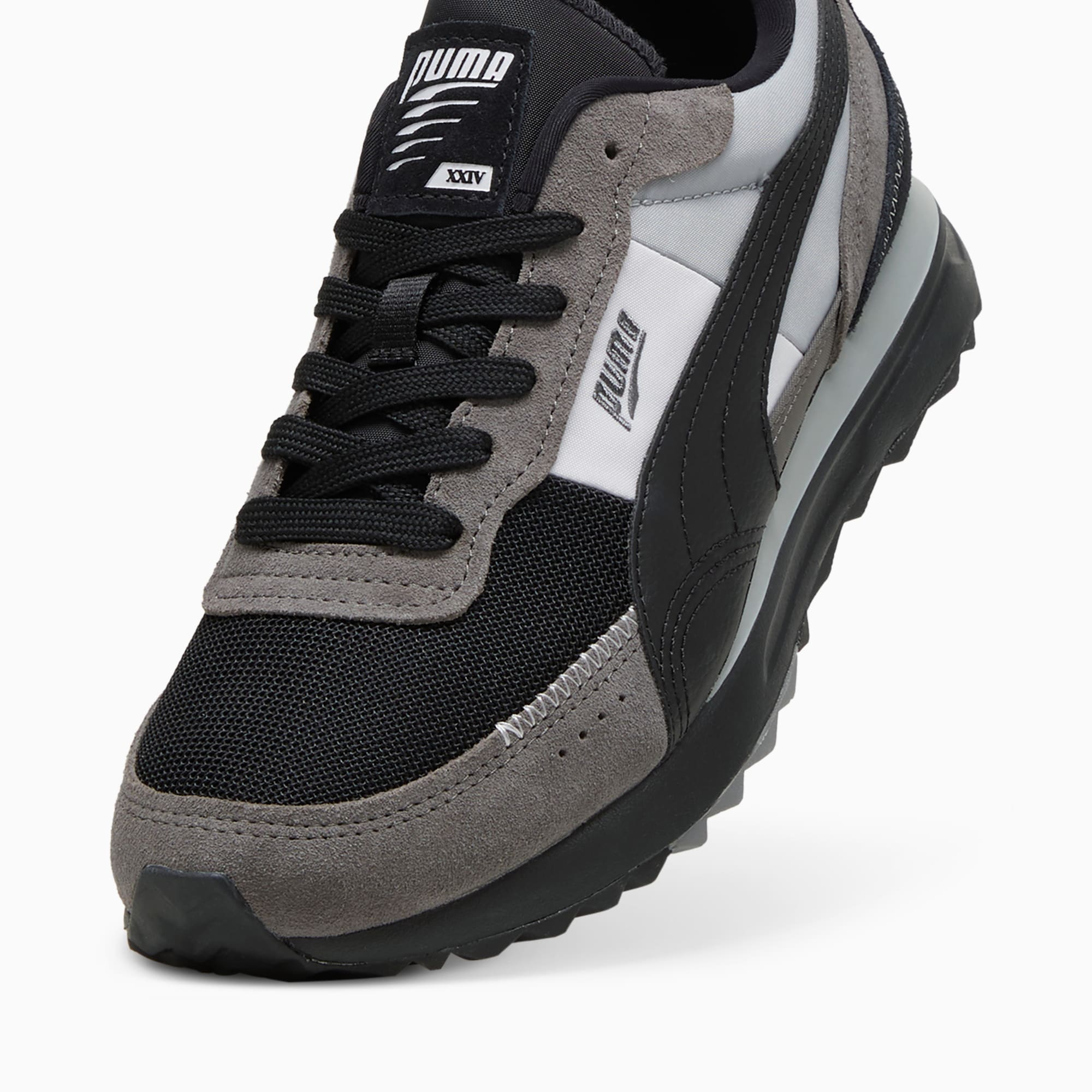 PUMA Road Rider sneakers van suÃ¨de, Grijs/Zwart
