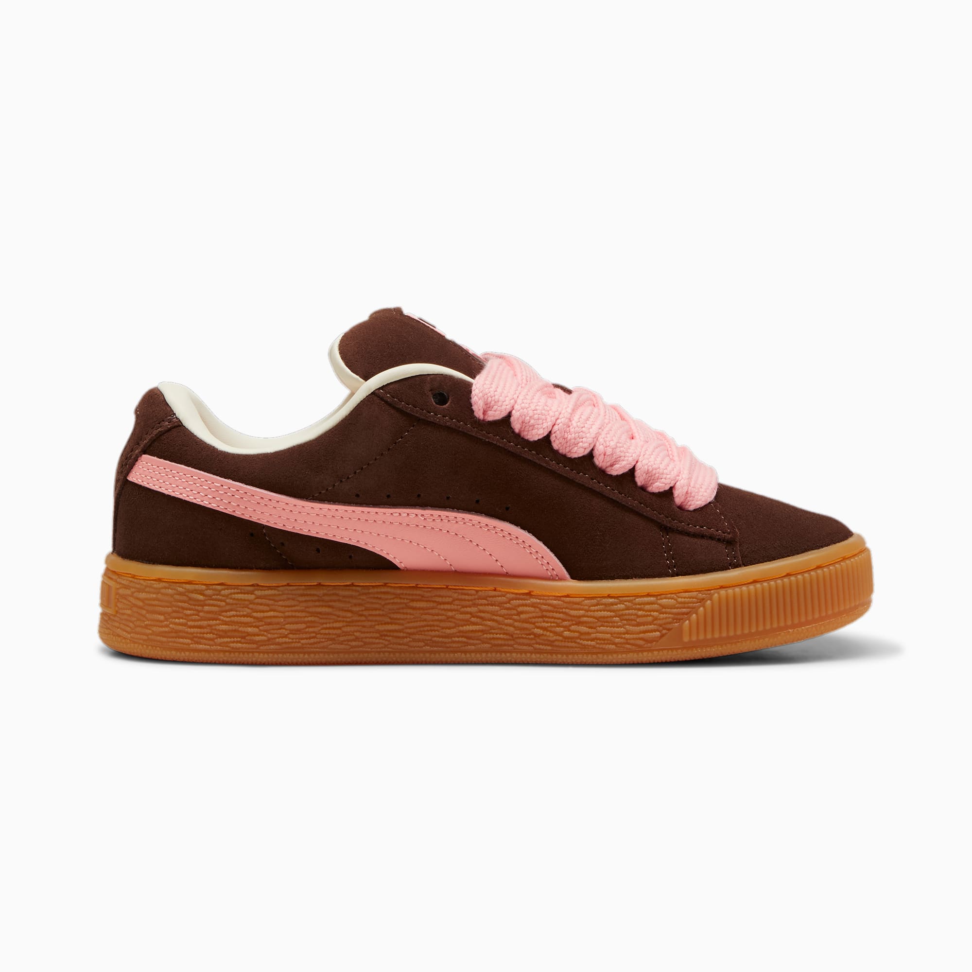 PUMA Suede Xl Sneakers Women, Chestnut Brown/Peach Smoothie/Frosted Ivory, Size 35,5, Shoes