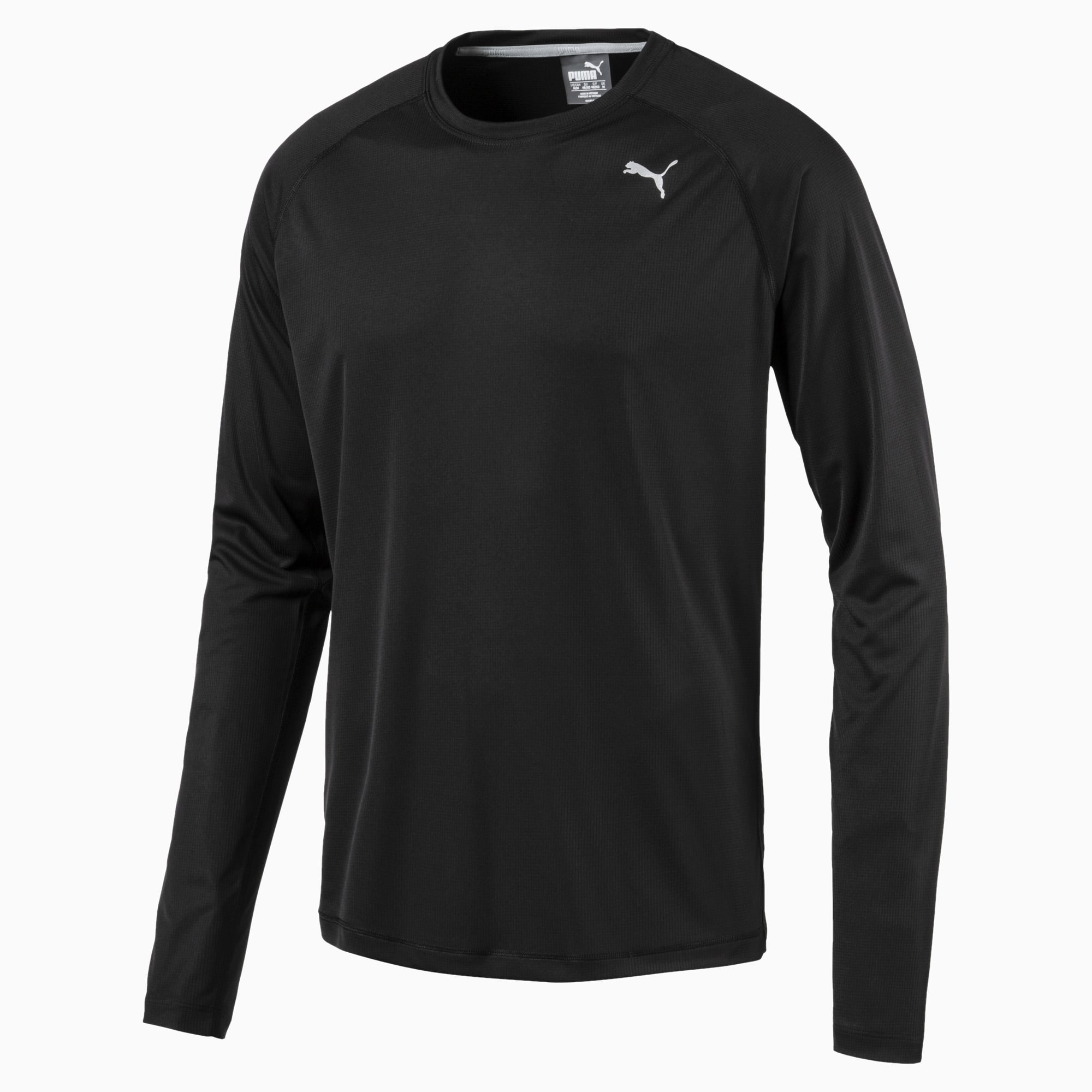 PUMA T-Shirt à longues manches Running Core-Run pour Homme, Noir, Taille XXL, Vêtements