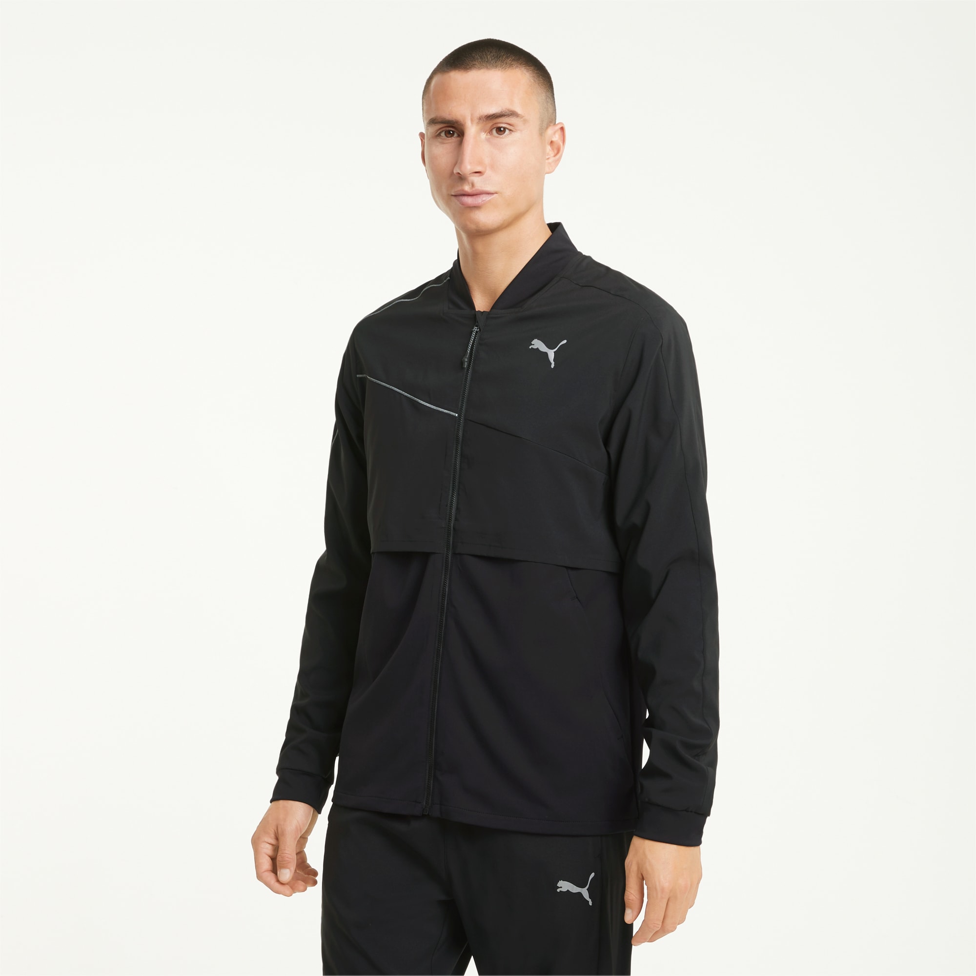 PUMA Blouson de course COOLadapt Ultra homme, Noir, Taille S, Vêtements