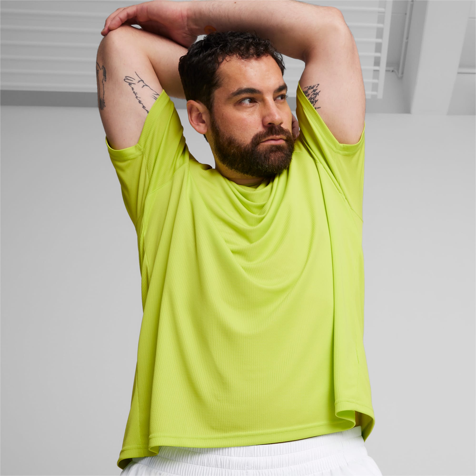 T-Shirt Da Allenamento A Maniche Corte Performance Uomo, Verde/Altro