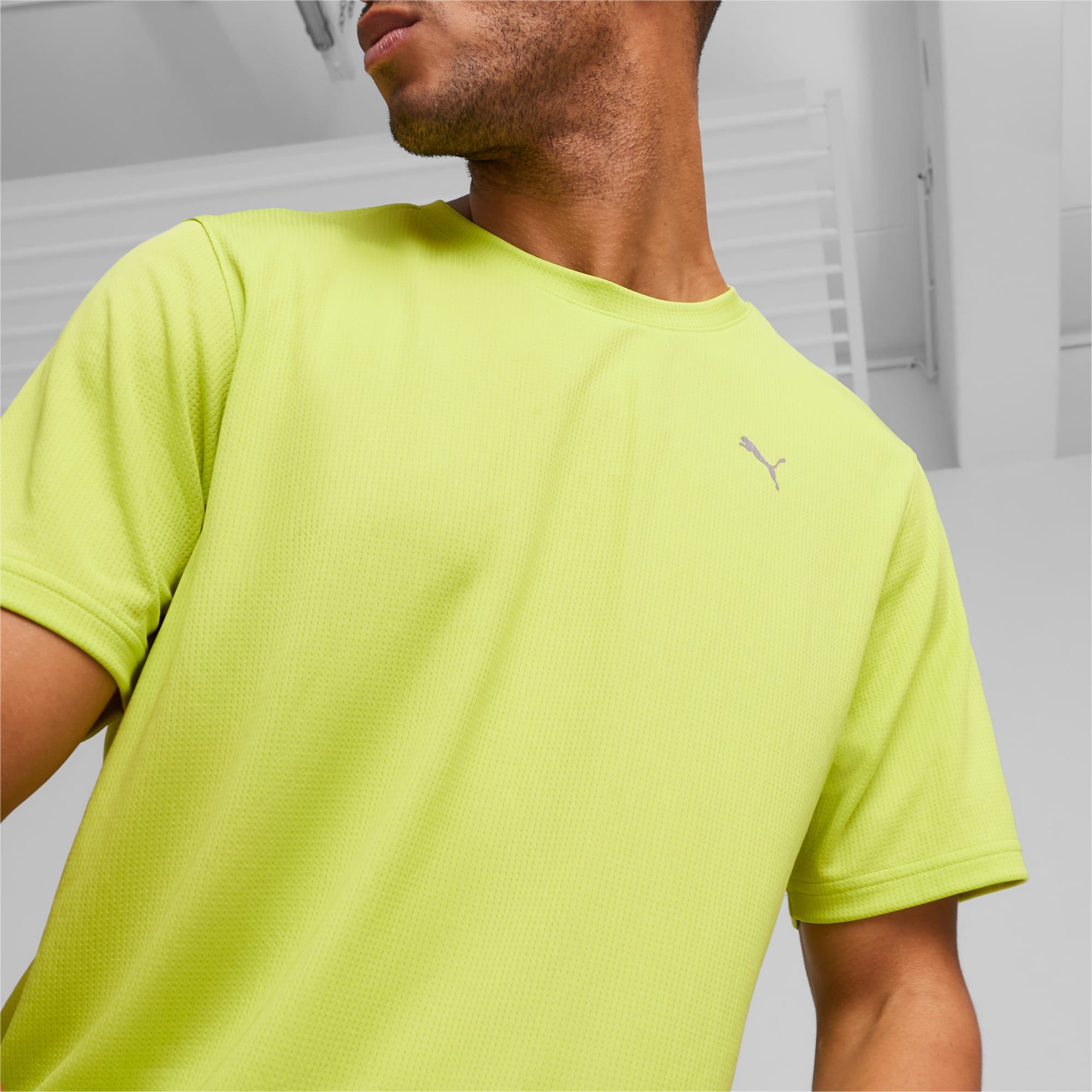 PUMA Performance Short Sleeve Men's Training T-Shirt, Lime Pow, Size M, Clothing