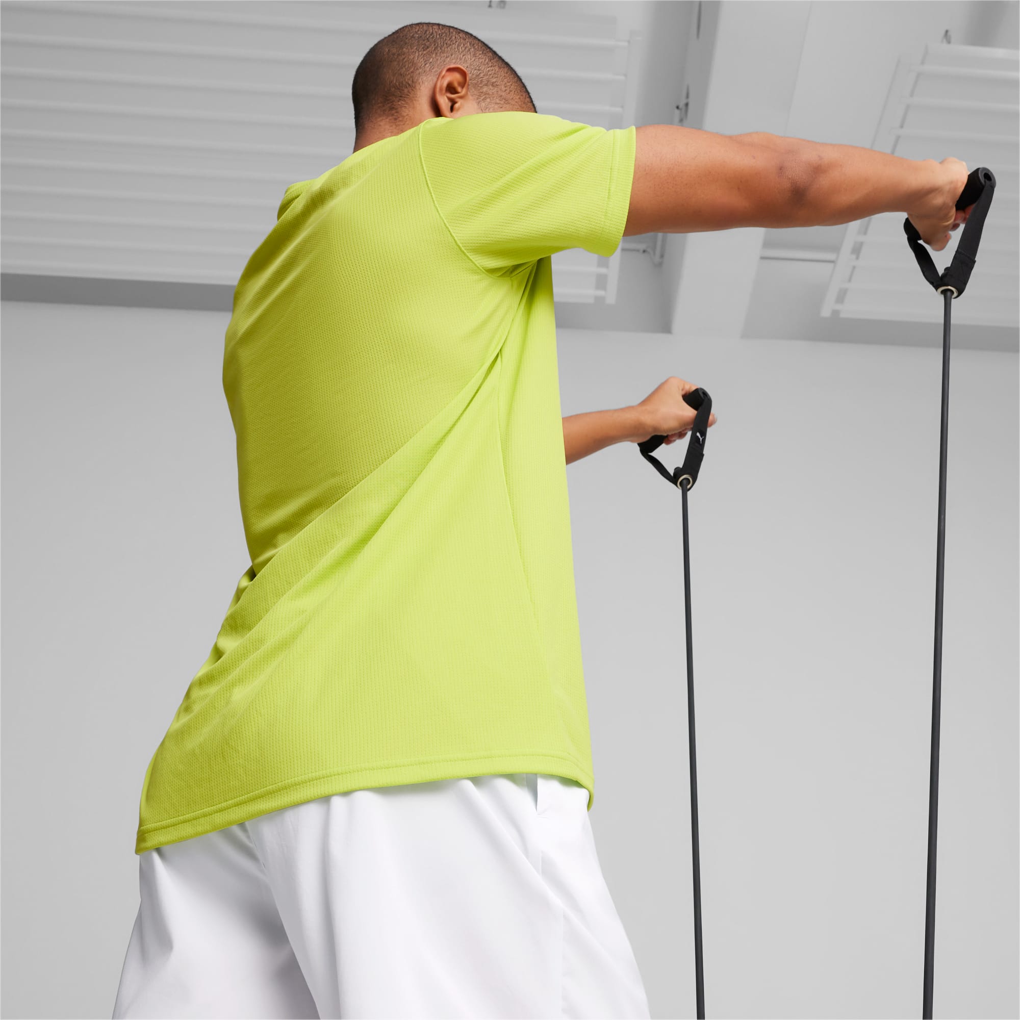 PUMA Performance Short Sleeve Men's Training T-Shirt, Lime Pow, Size L, Clothing