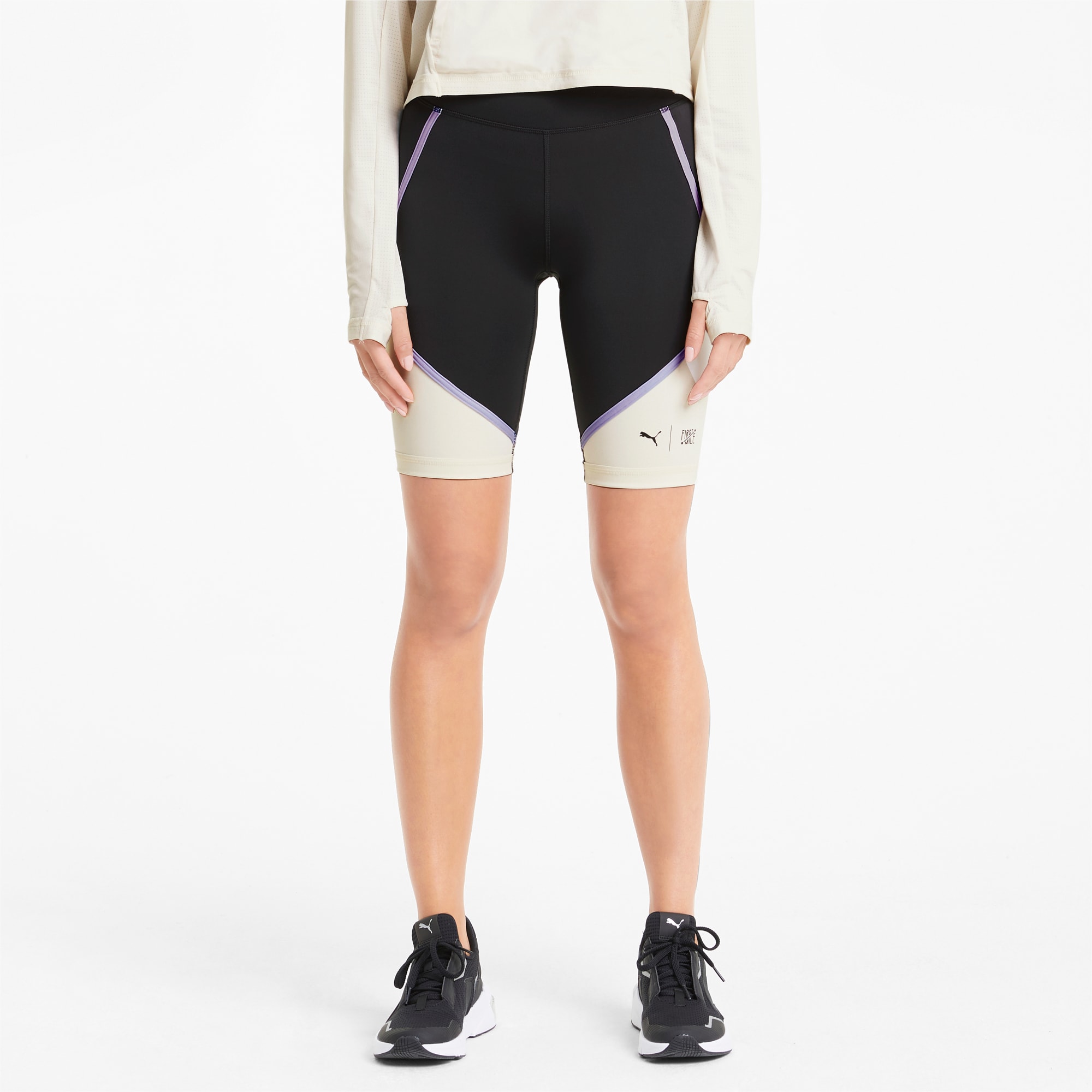 Short cycliste d'entraînement PUMA x FIRST MILE femme, Noir/Blanc, Taille S, Vêtements