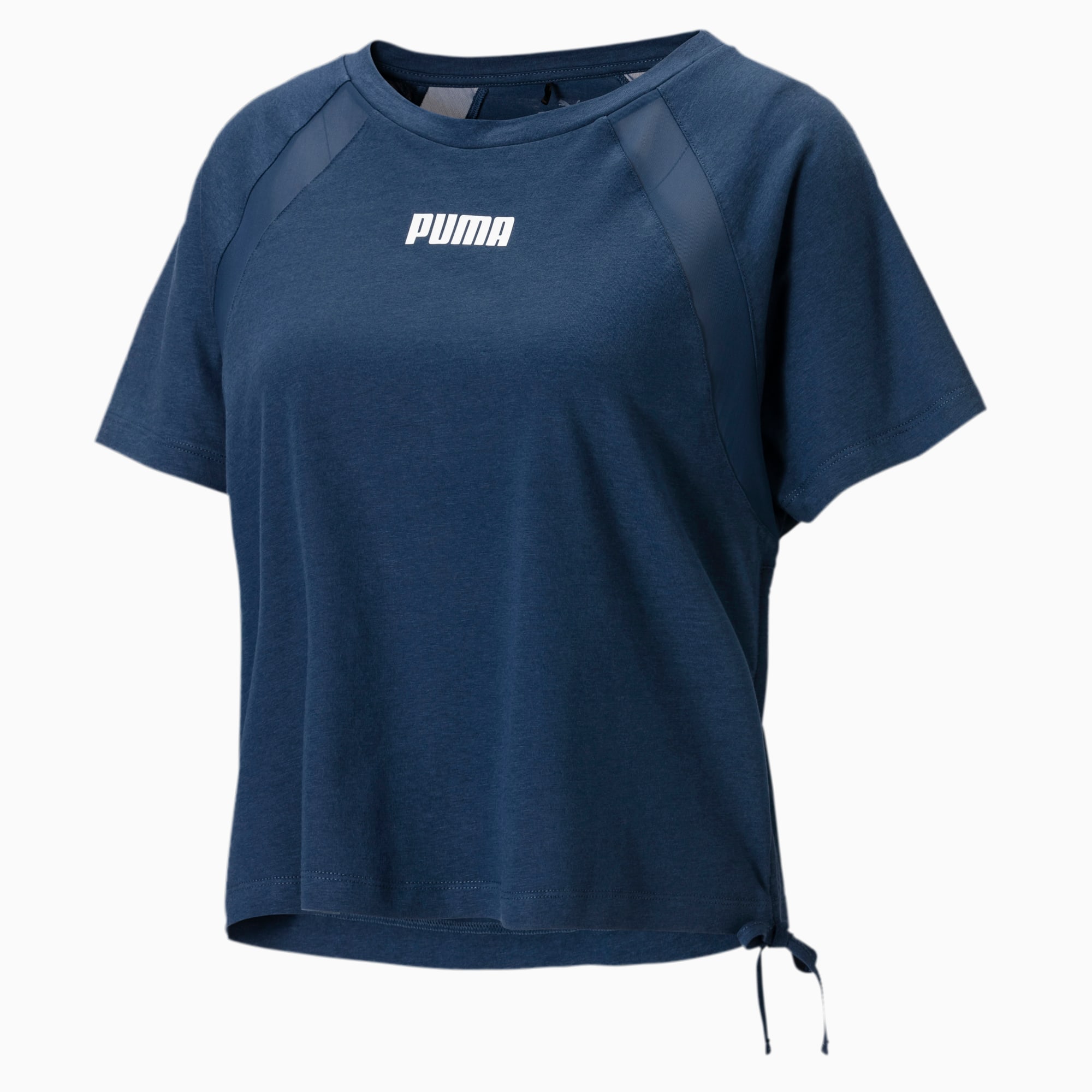 PUMA x PAMELA REIF T-Shirt Boxy Training pour Femme, Bleu, Taille XS, Vêtements