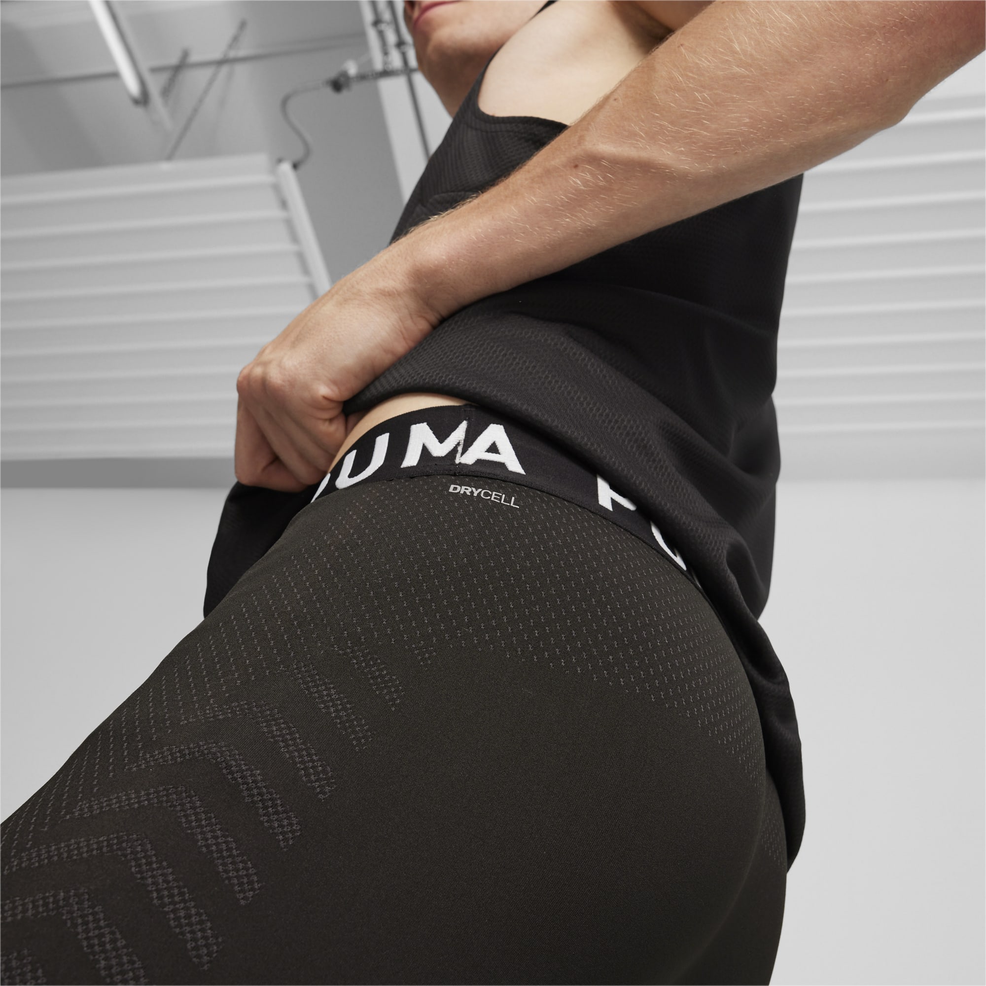 PUMA Formknit Seamless Long Men's Training Tights, Black/White, Size M, Clothing
