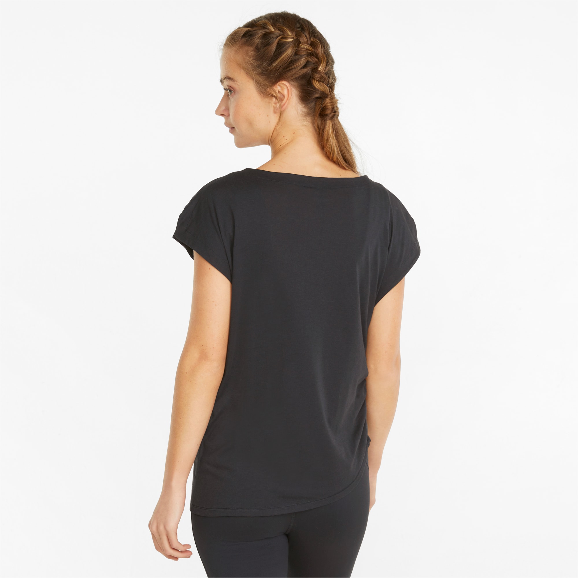 PUMA T-Shirt De Yoga Studio Foundation Femme, Noir