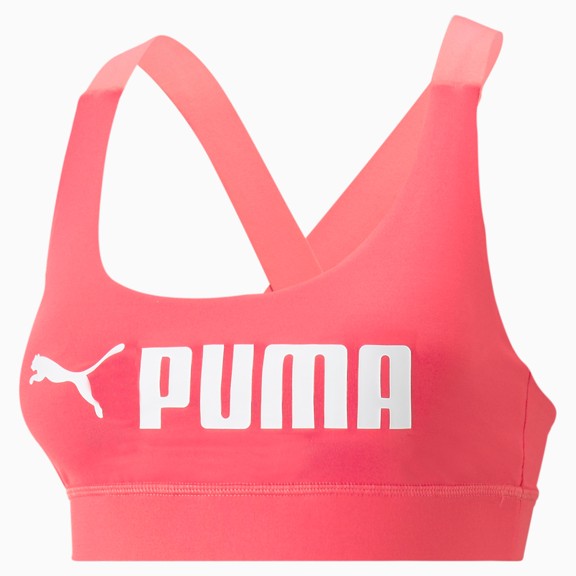PUMA Fit Mid Support Trainings-BH Damen, Mehrfarbig, Größe: M, Kleidung