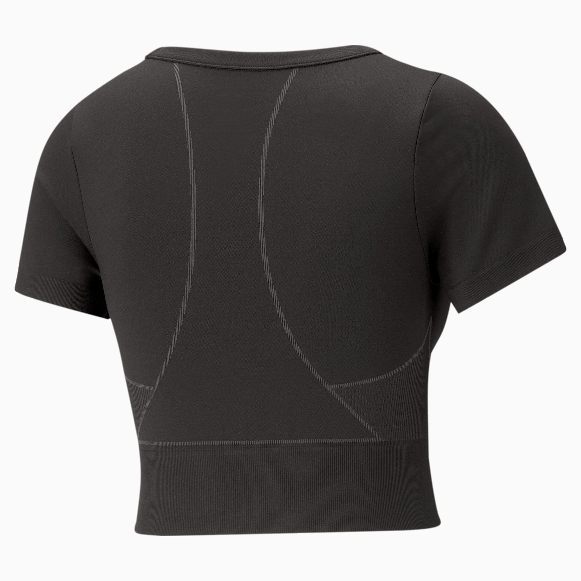 PUMA Formknit Seamless Baby Trainings-T-Shirt Damen, Schwarz/Grau, Größe: L, Kleidung