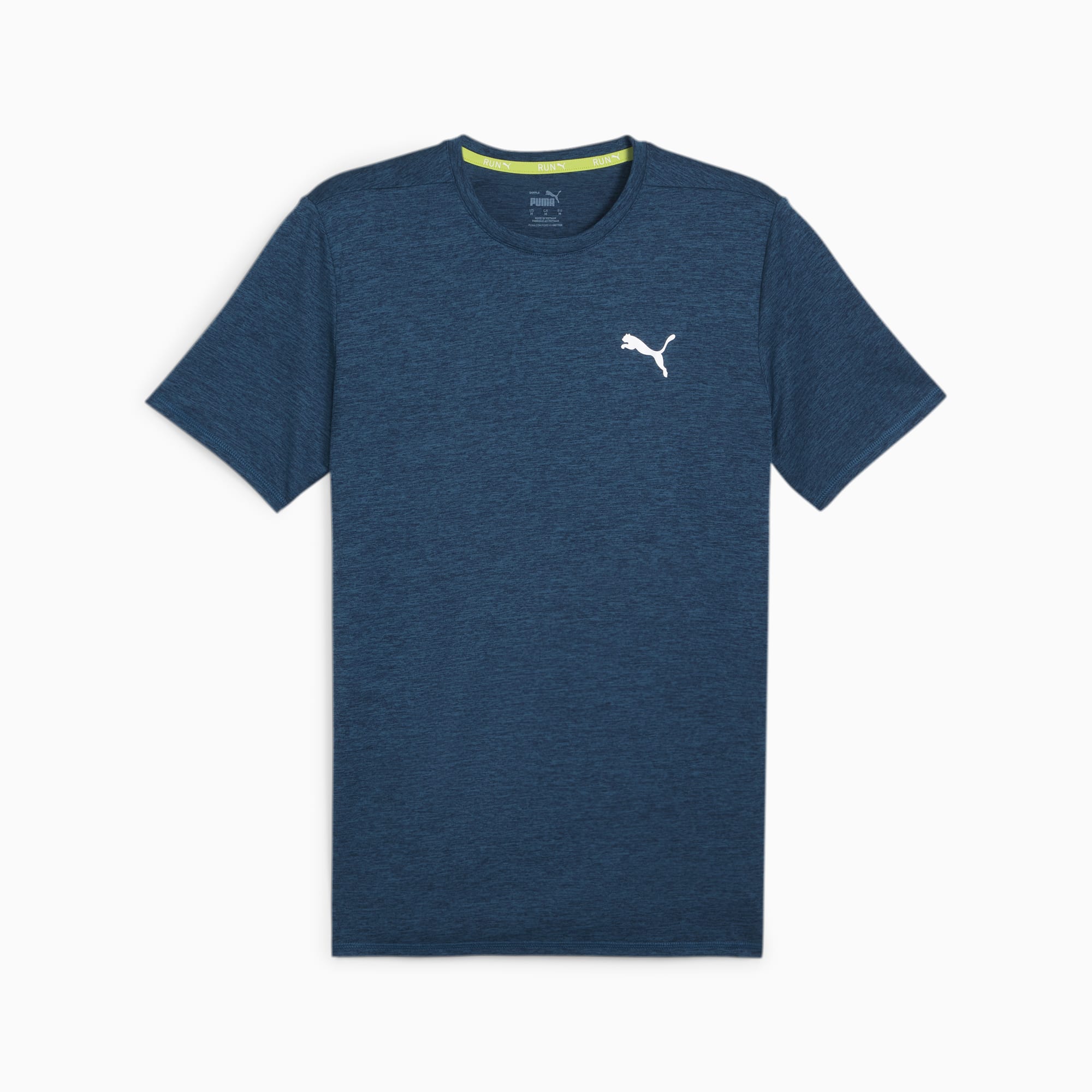 PUMA Run Favourite Heather Hardloop-T-shirt Voor Heren, Blauw