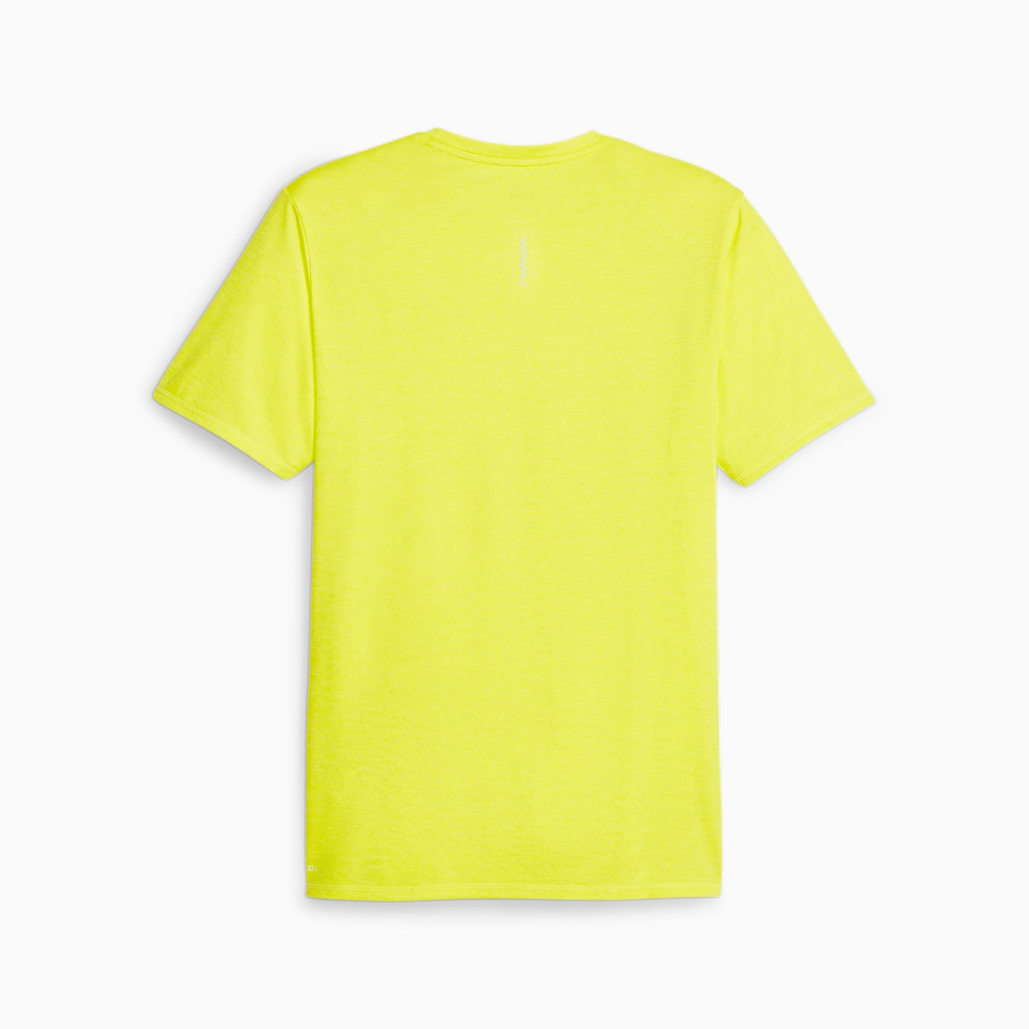 PUMA T-Shirt De Running Run Favourite Heather Homme, Jaune/Bruyère