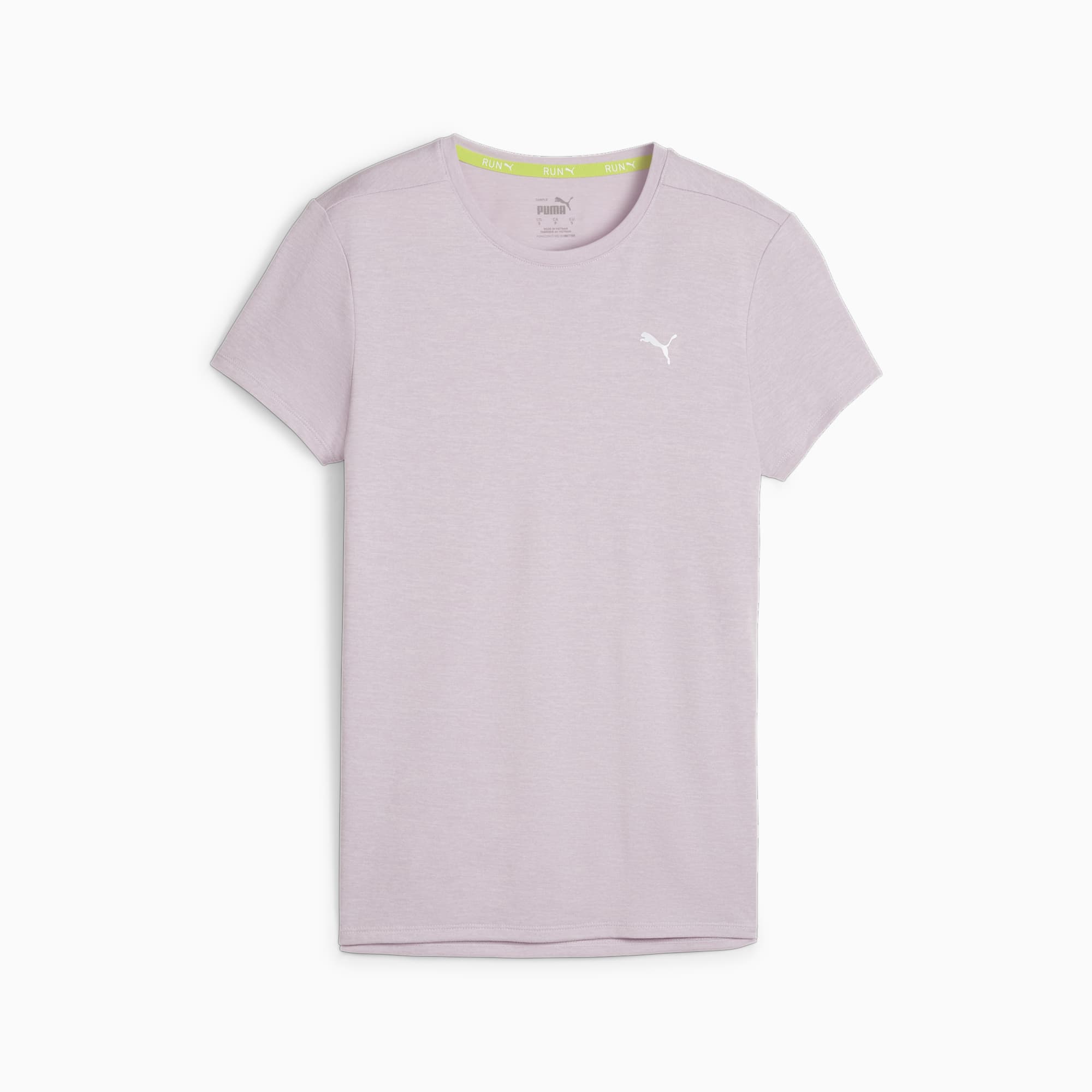 PUMA Camiseta De Running Jaspeada Run Favourite Para Mujer, Gris/Morado