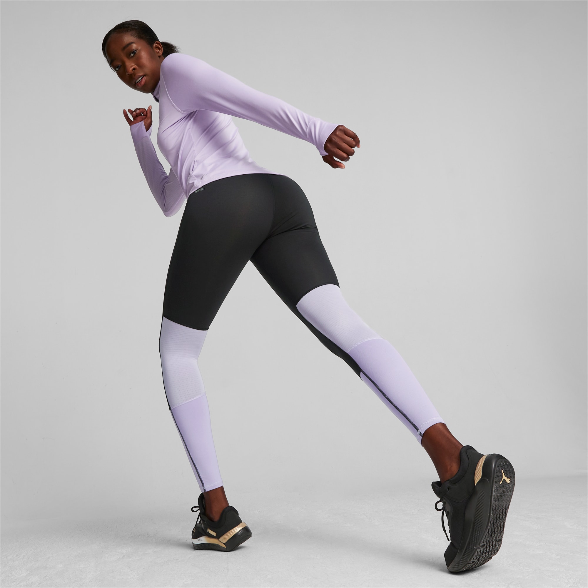 PUMA Run Favourite Regular Rise Long Lauf-Leggings Damen, Schwarz, Größe: XL, Kleidung